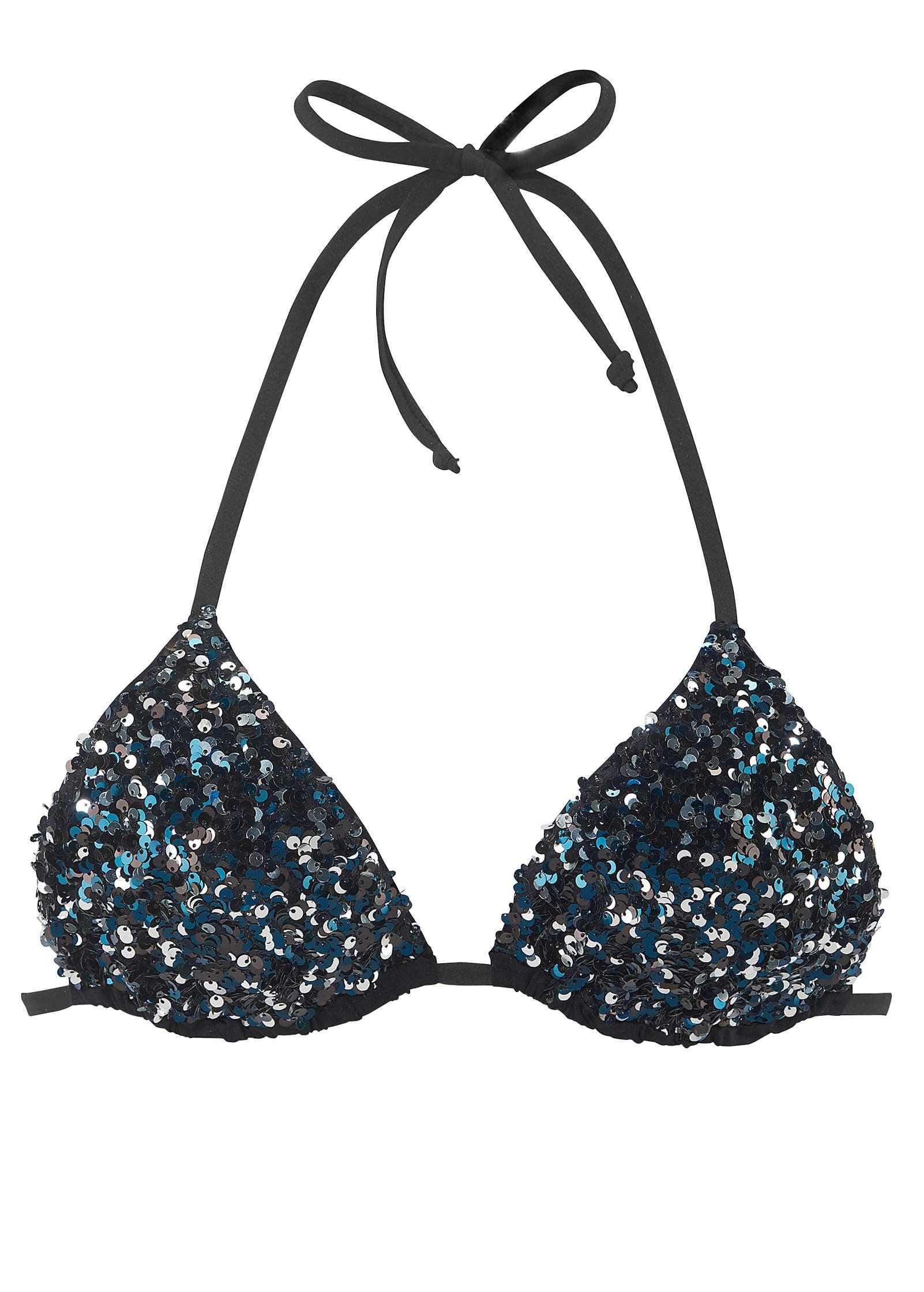 Sequined Low Rise Bottom - Black Product Image