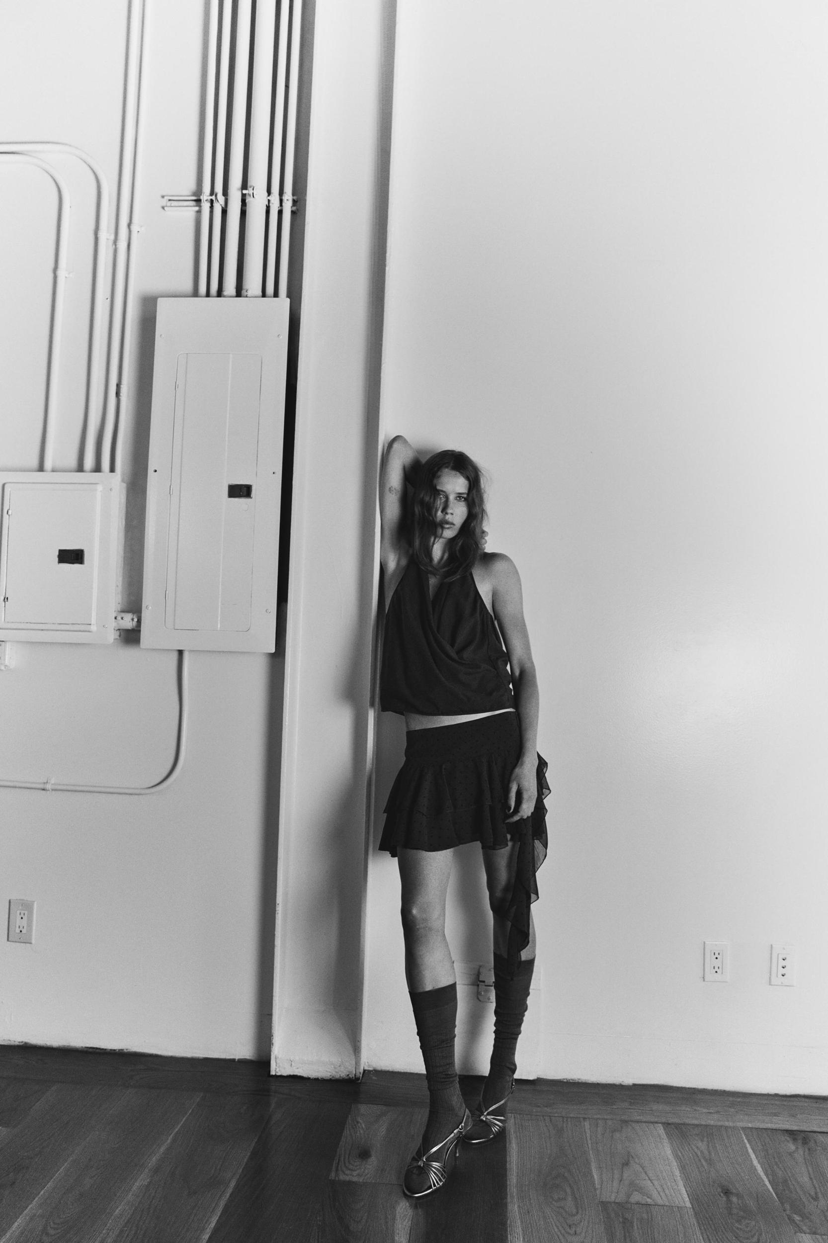 DRAPED HALTER TOP Product Image