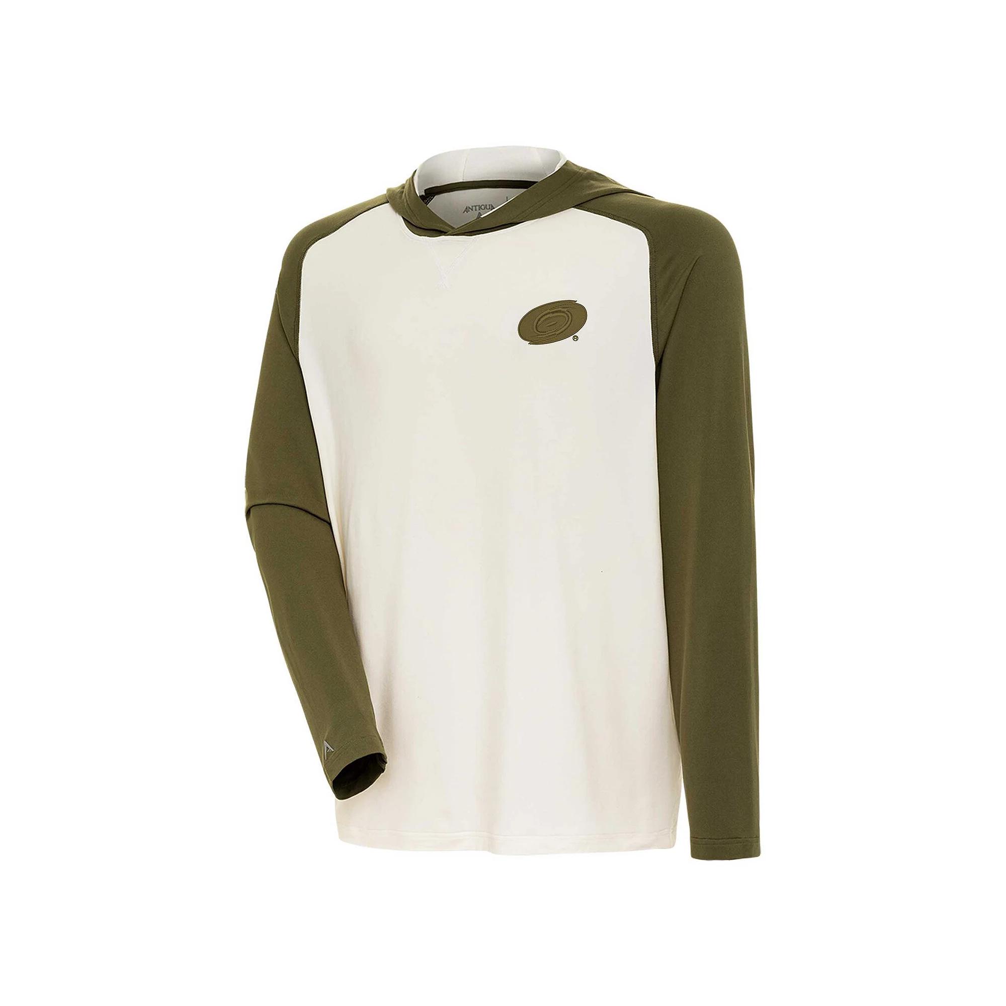 Men's Antigua Cream San Jose Sharks Intrepid Sand Long Sleeve Hoodie T-Shirt, Size: 3XL, Sks Beige Product Image