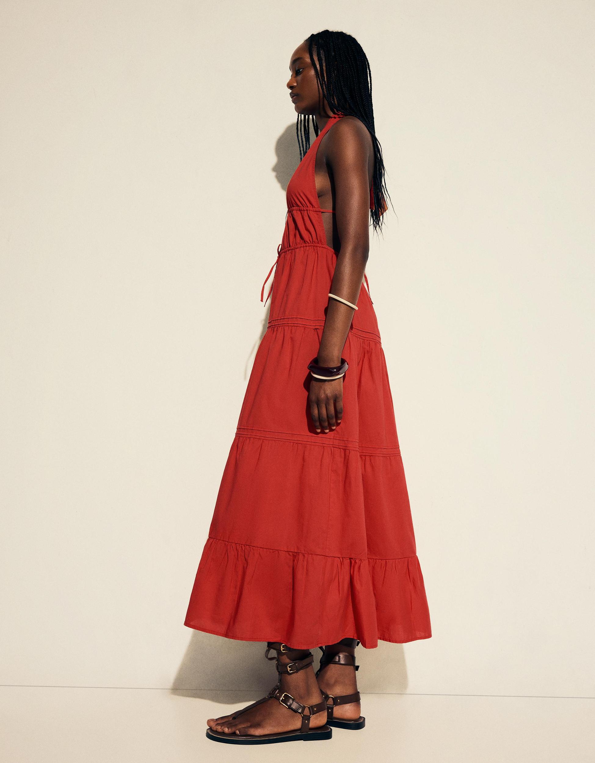 Halterneck midi dress Product Image