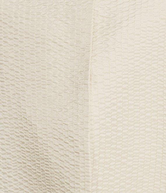 Eileen Fisher Plus Quilted Silk Stand Collar Long Sleeve Open Front Jacket Product Image