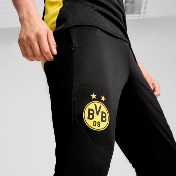 PUMA Borussia Dortmund Men's Training Pants in Black/Faster Yellow Product Image