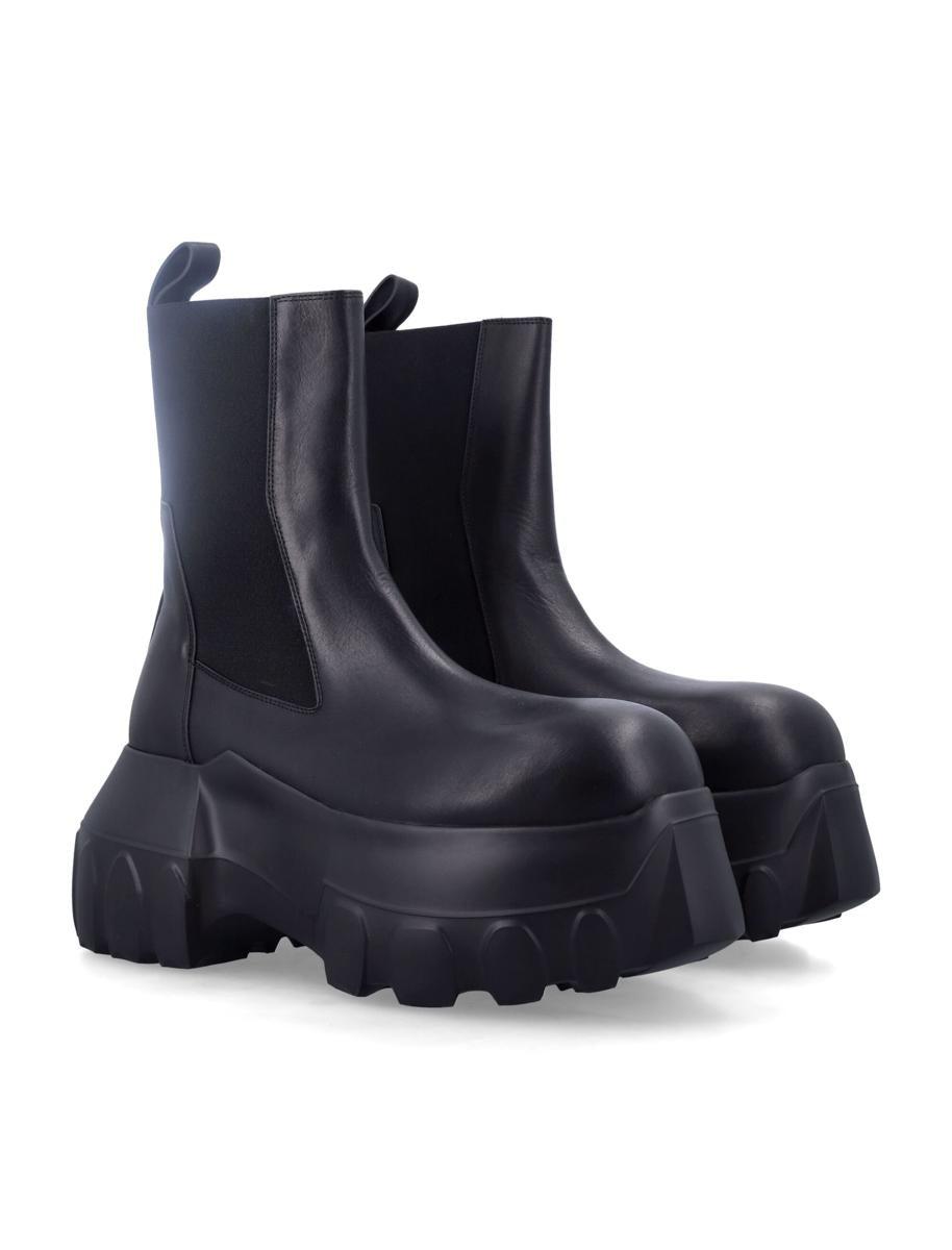 Black Hollywood Beatle Mega Tractor Chelsea Boots Product Image
