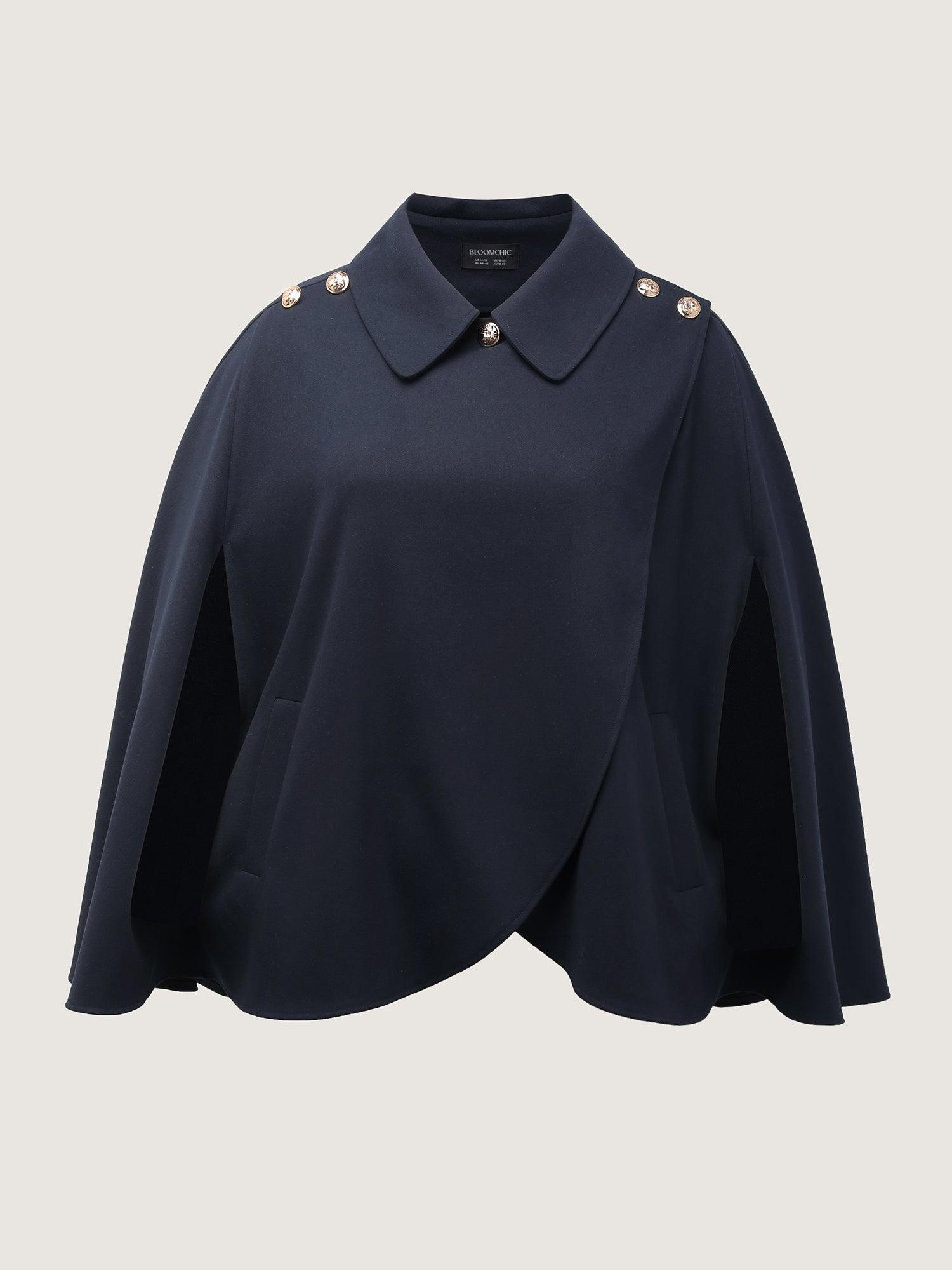 Cape Button Wrap Coat Female Product Image