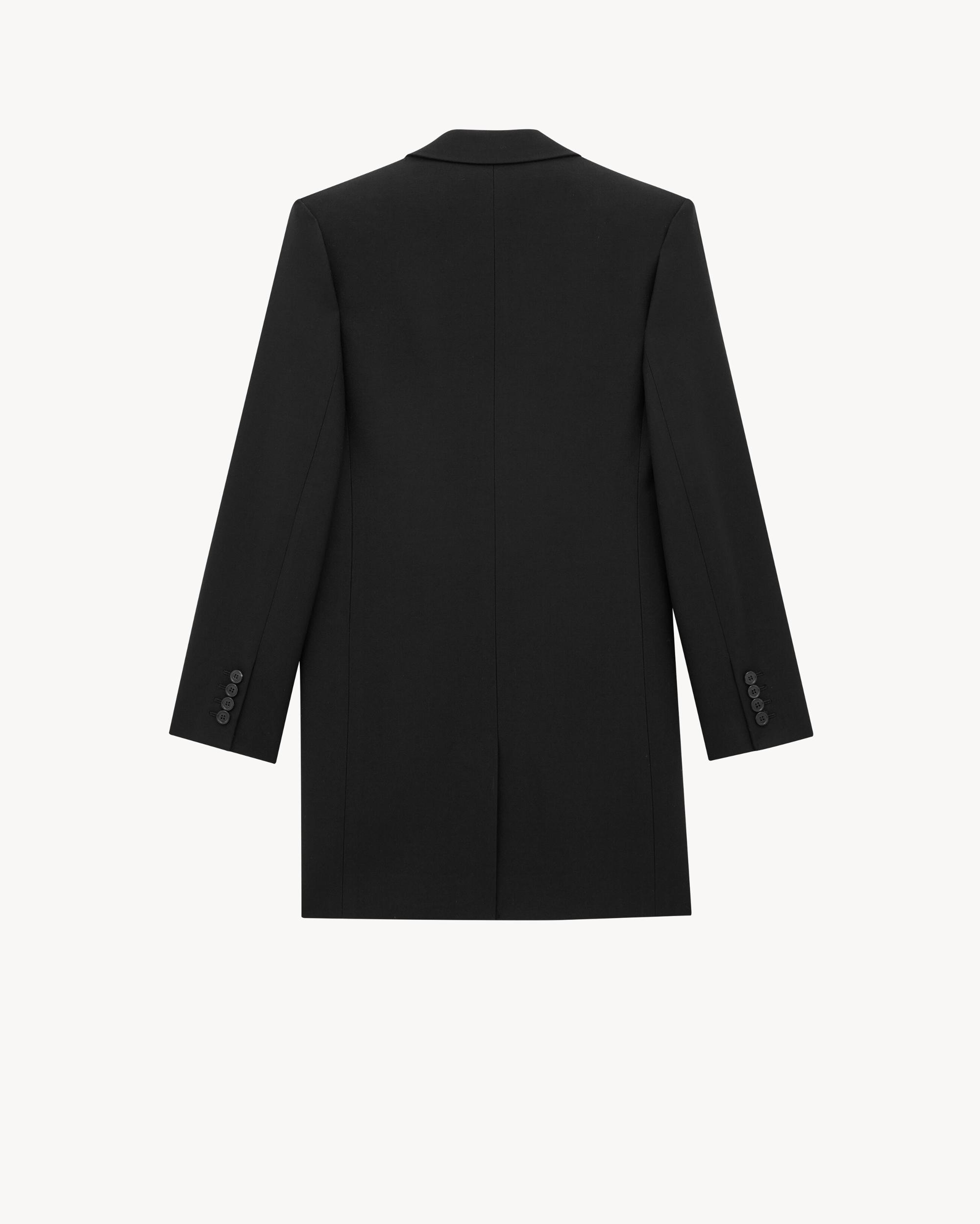 Long Jacket in Wool Gabardine Product Image