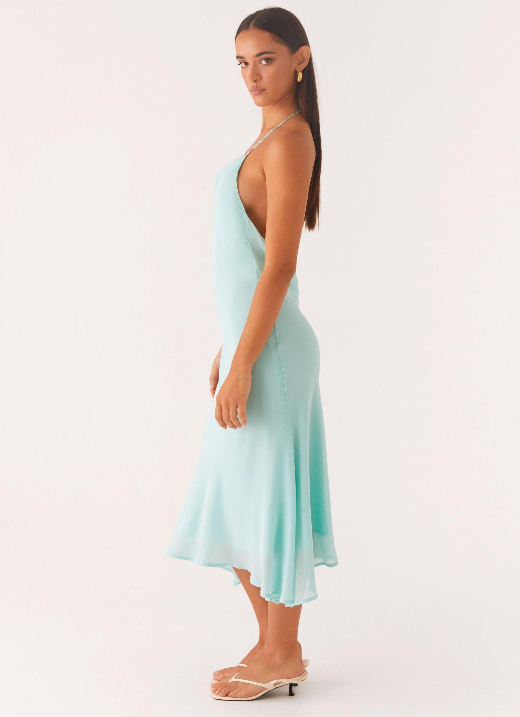Deep Dive Midi Dress - Pale Blue Product Image