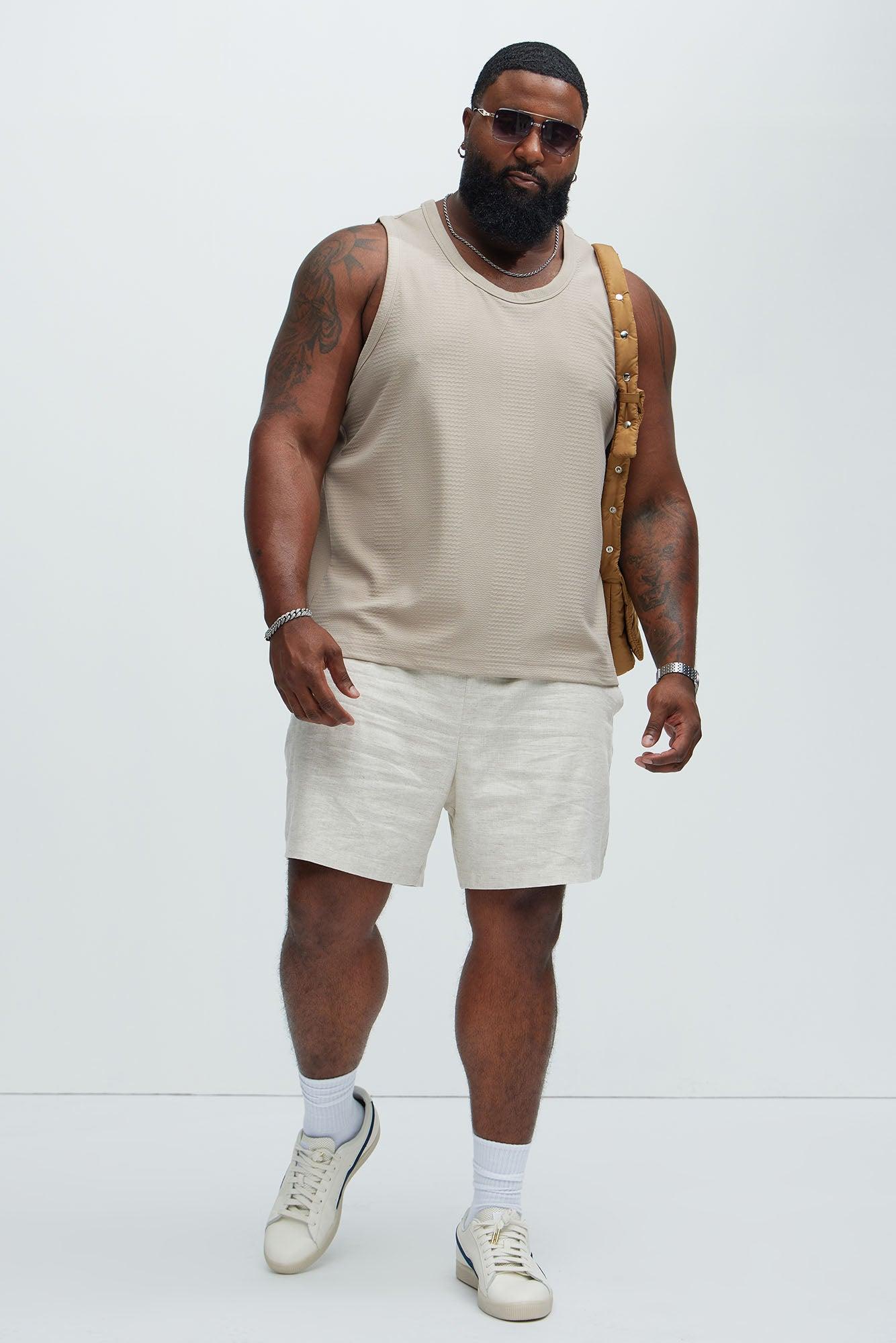 Angelo Textured Tank - Taupe Product Image