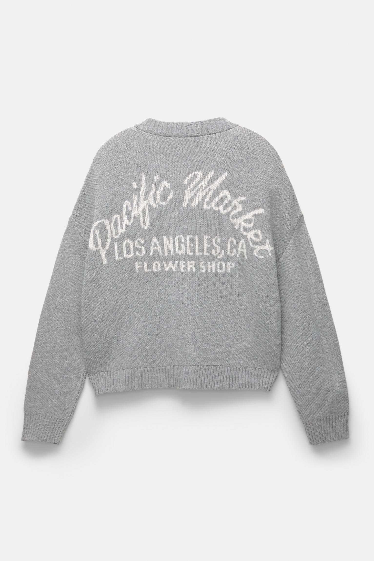 Baseball jacket with embroidered slogan Product Image