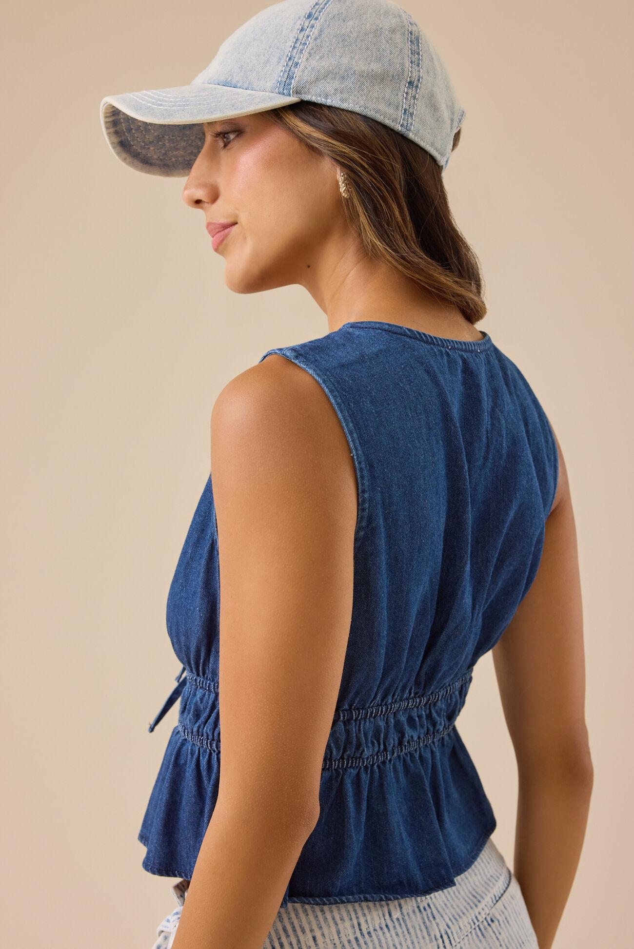 Zora Tie Front Vest Product Image