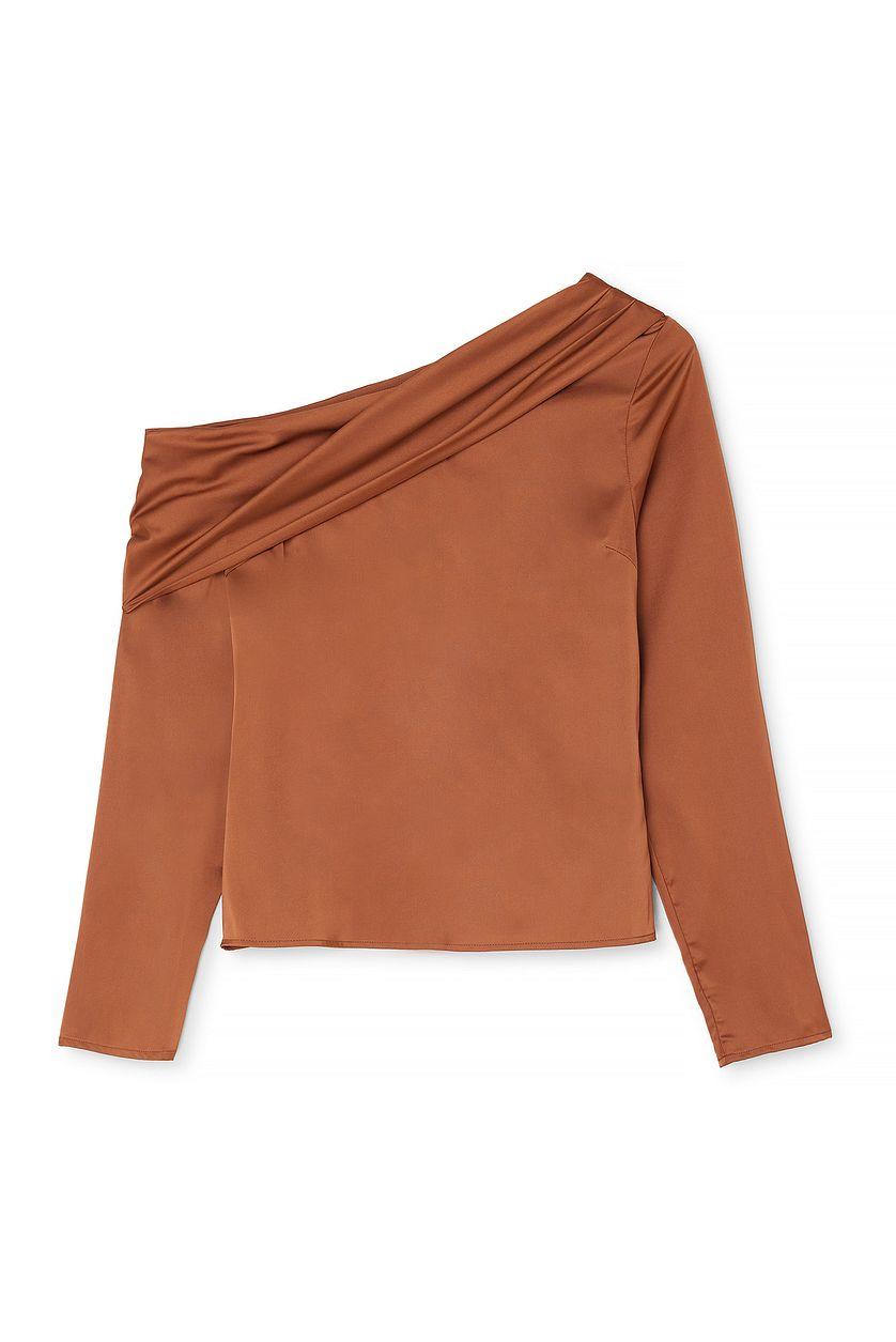 Draped One Shoulder Shirt Product Image