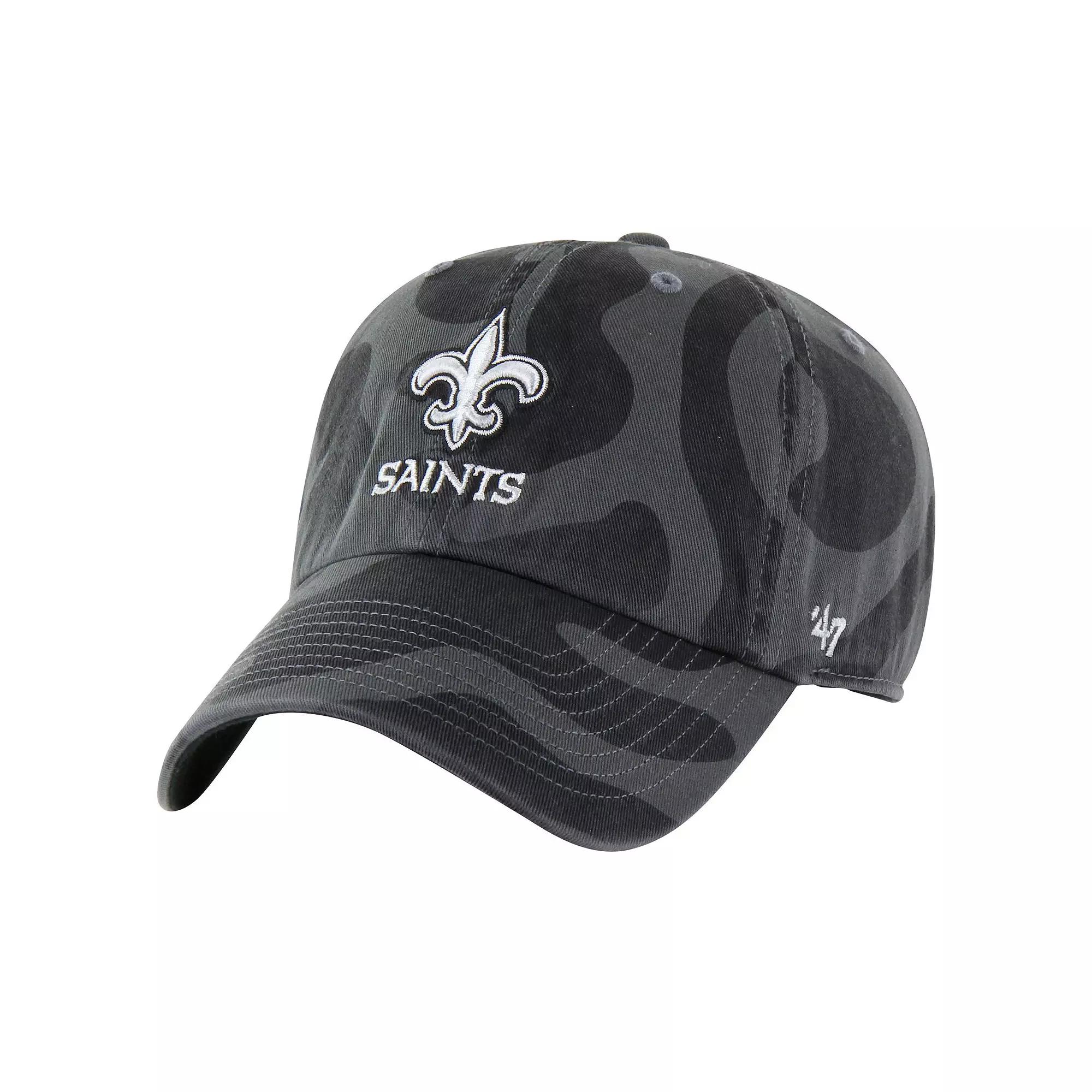 Women's '47  Charcoal New Orleans Saints Freeform Clean Up Adjustable Hat Product Image