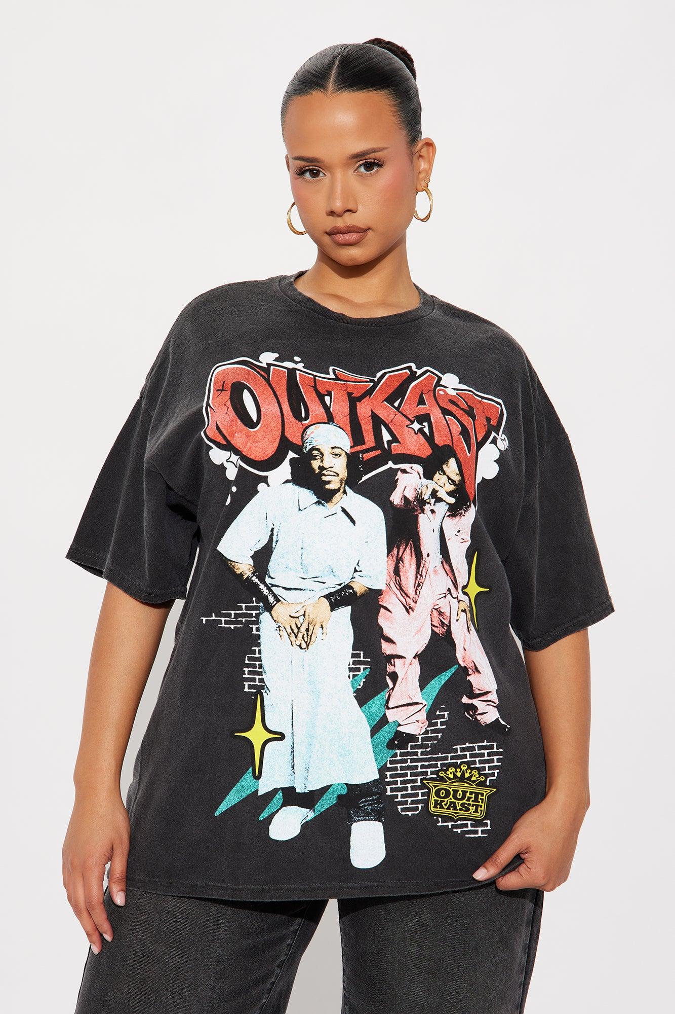 Outkast Graffiti Washed Tee - Black Female Product Image