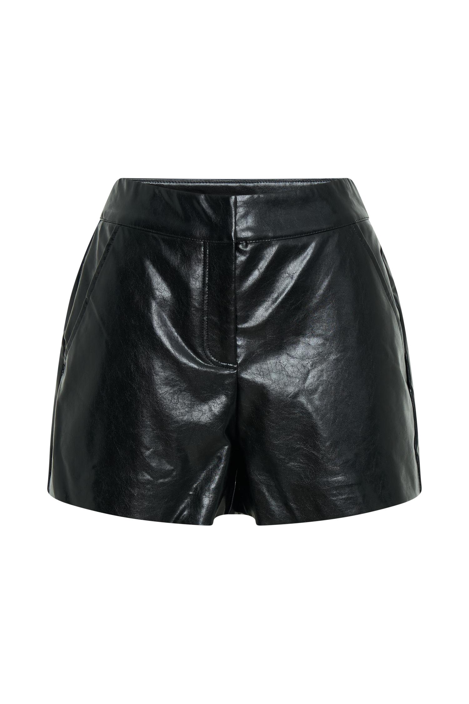 Arabelle Faux Leather Shorts - Black Product Image