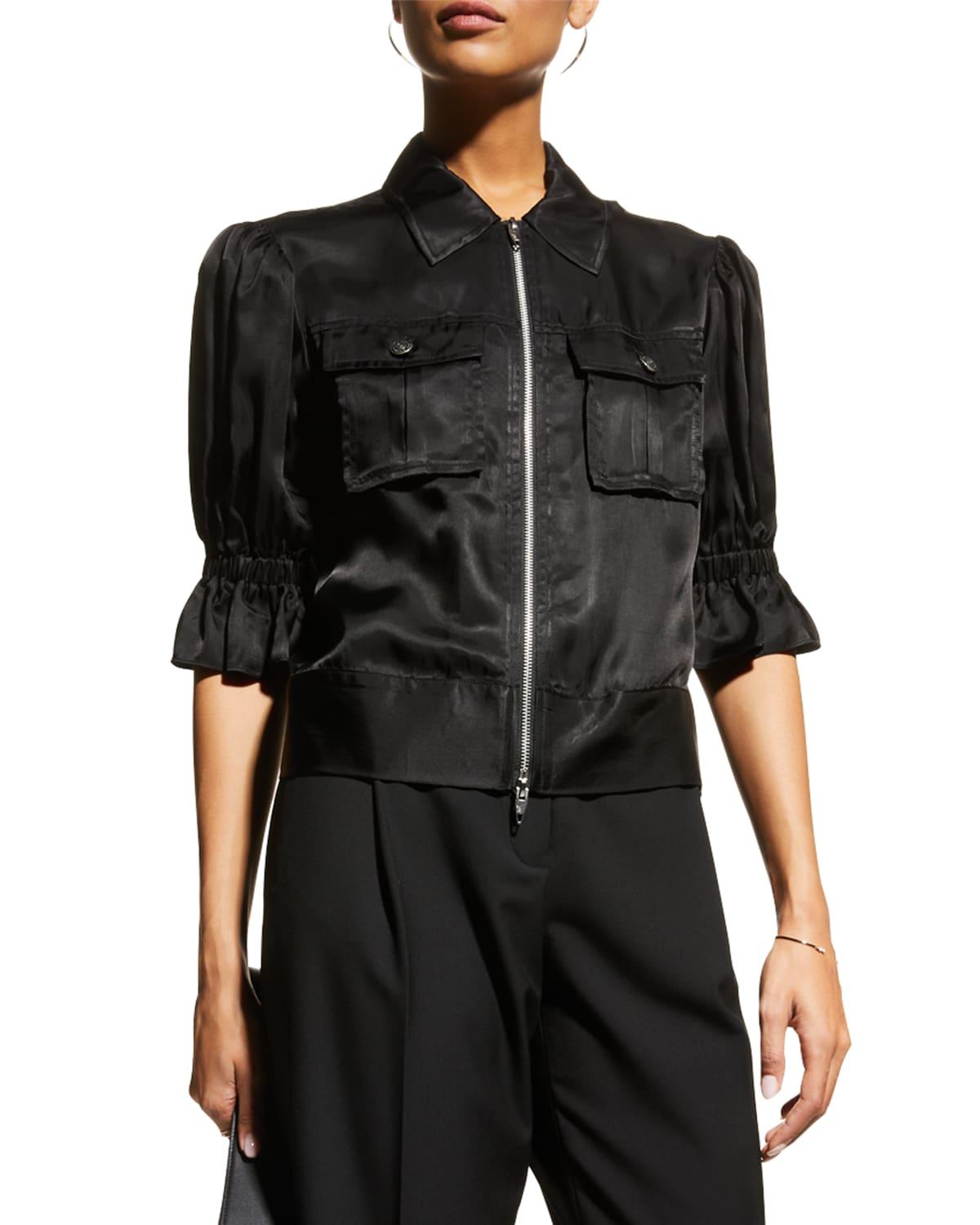 Womens Holly Puff-Sleeve Utility Jacket Product Image