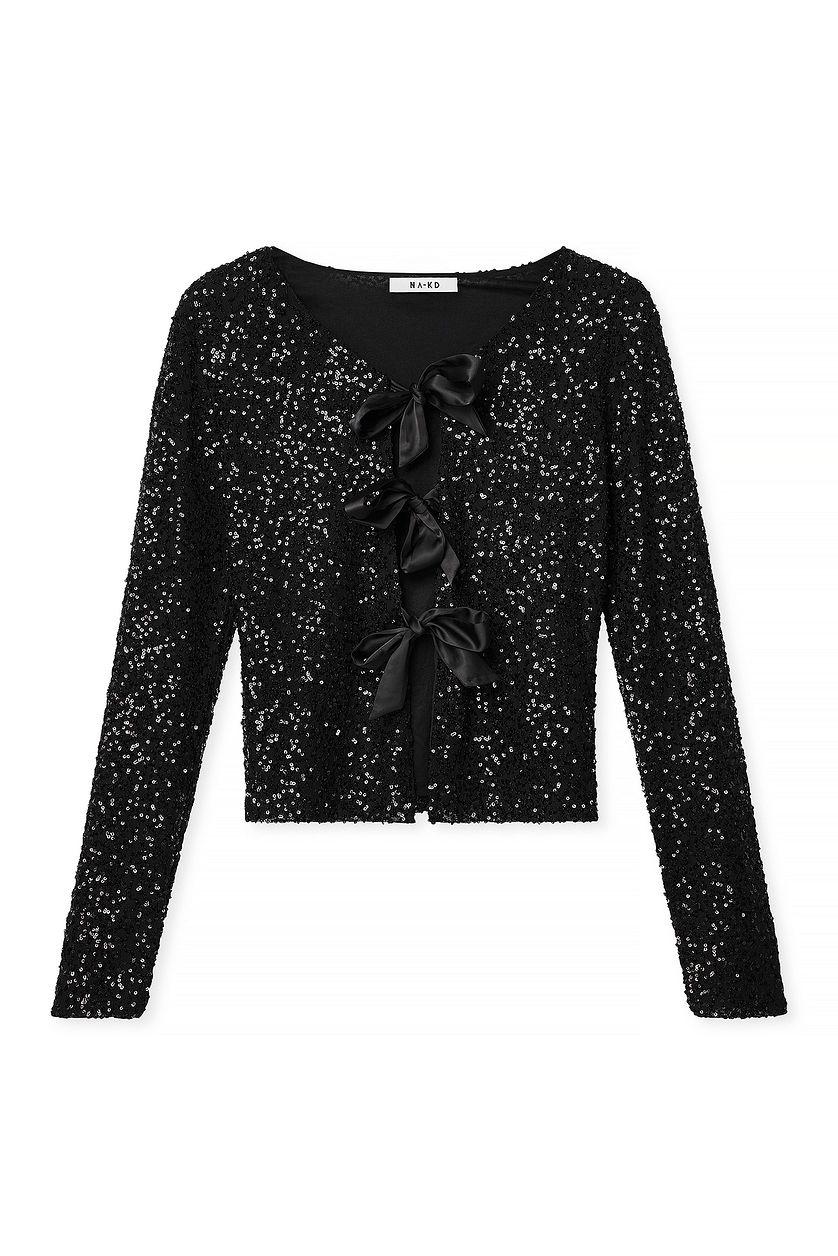 Tie Sequin Top Product Image