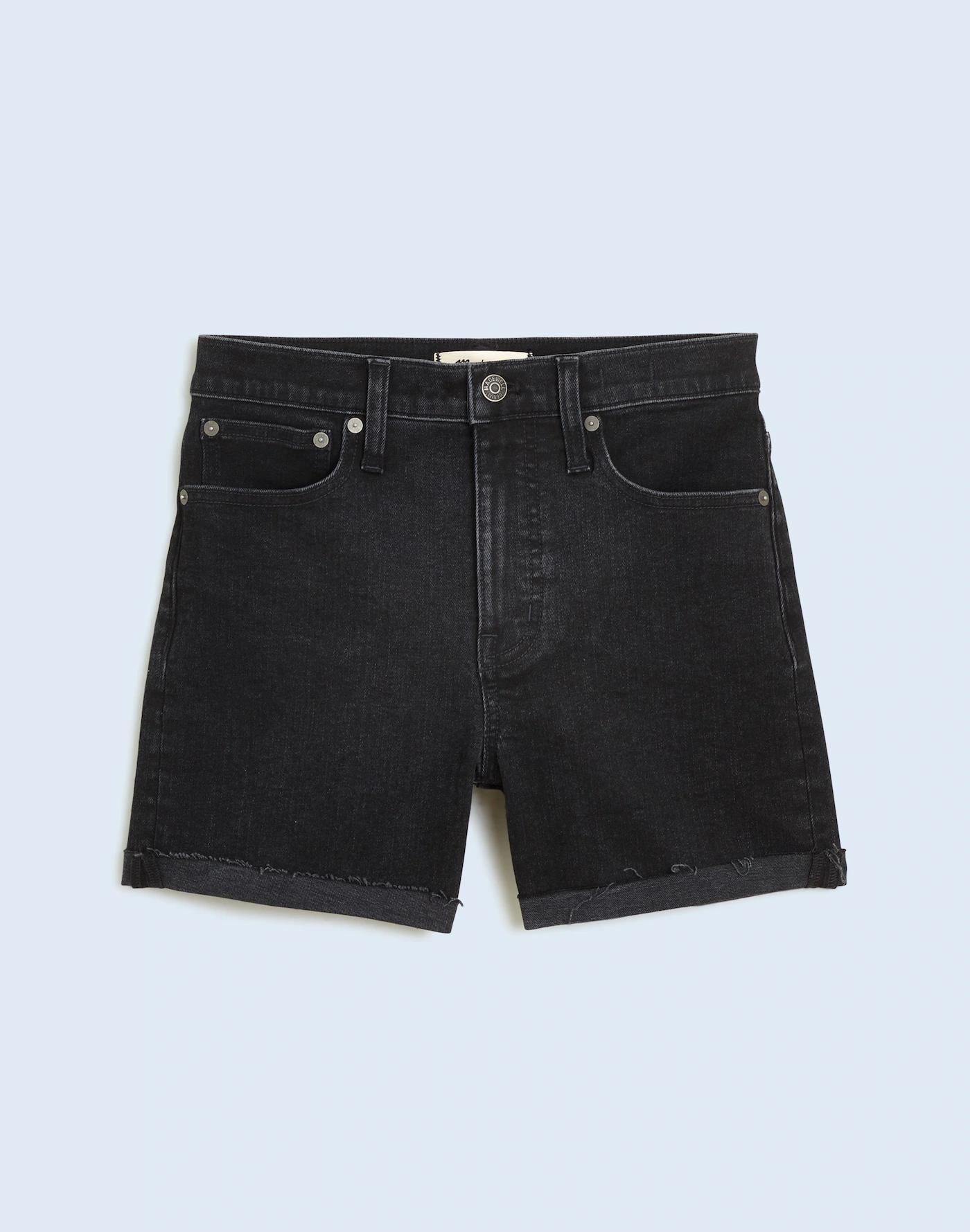 High-Rise Denim Shorts in Halwood Wash Product Image