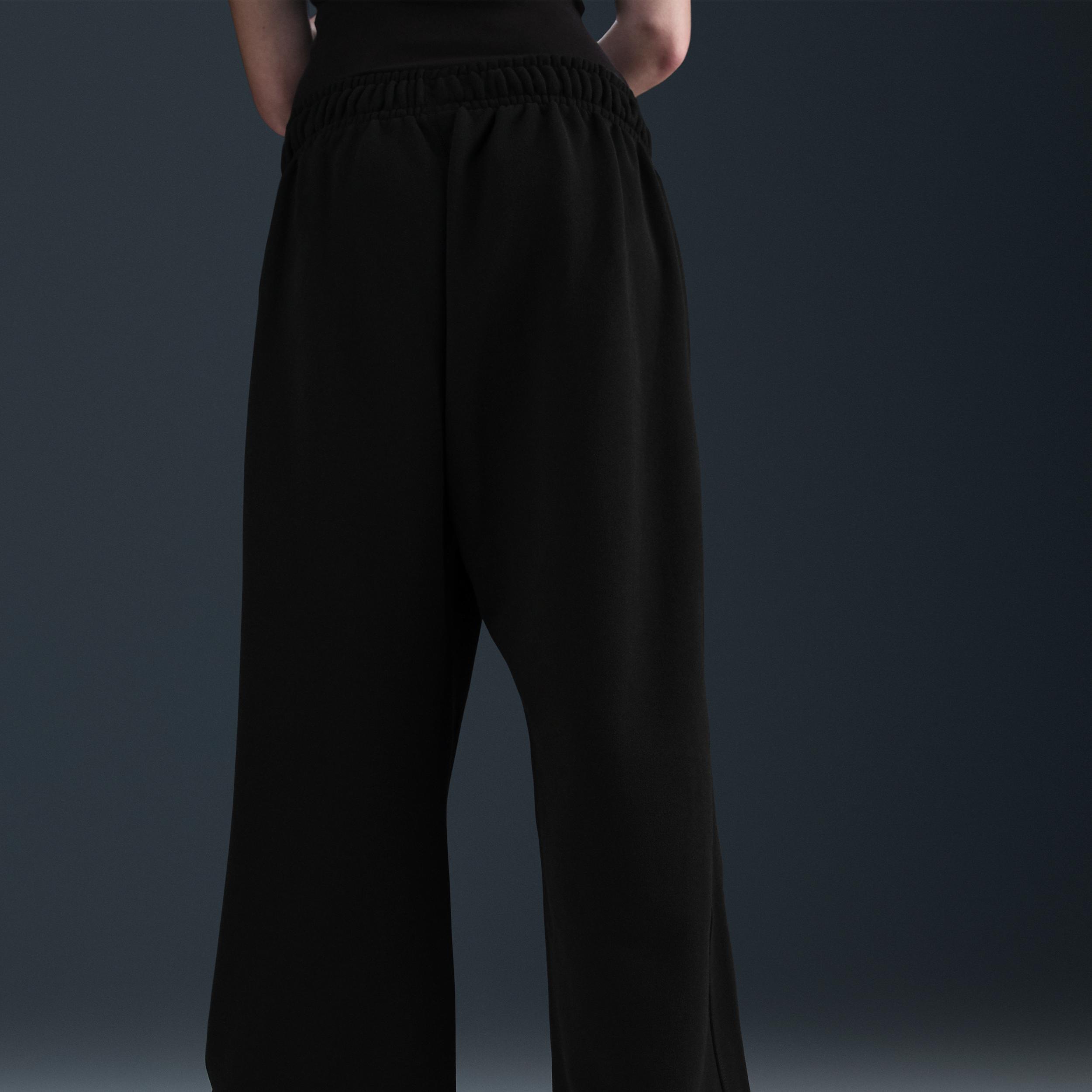 Womens Nike Sportswear Mid-Rise Oversized Open-Hem French Terry Pants | HQ5883-010 Product Image