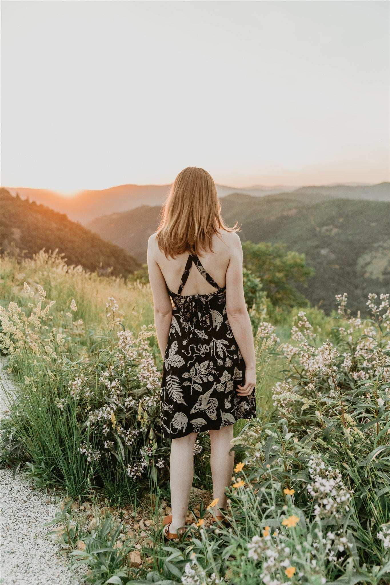 Juniper Dress in Black Woodland Wonder Product Image