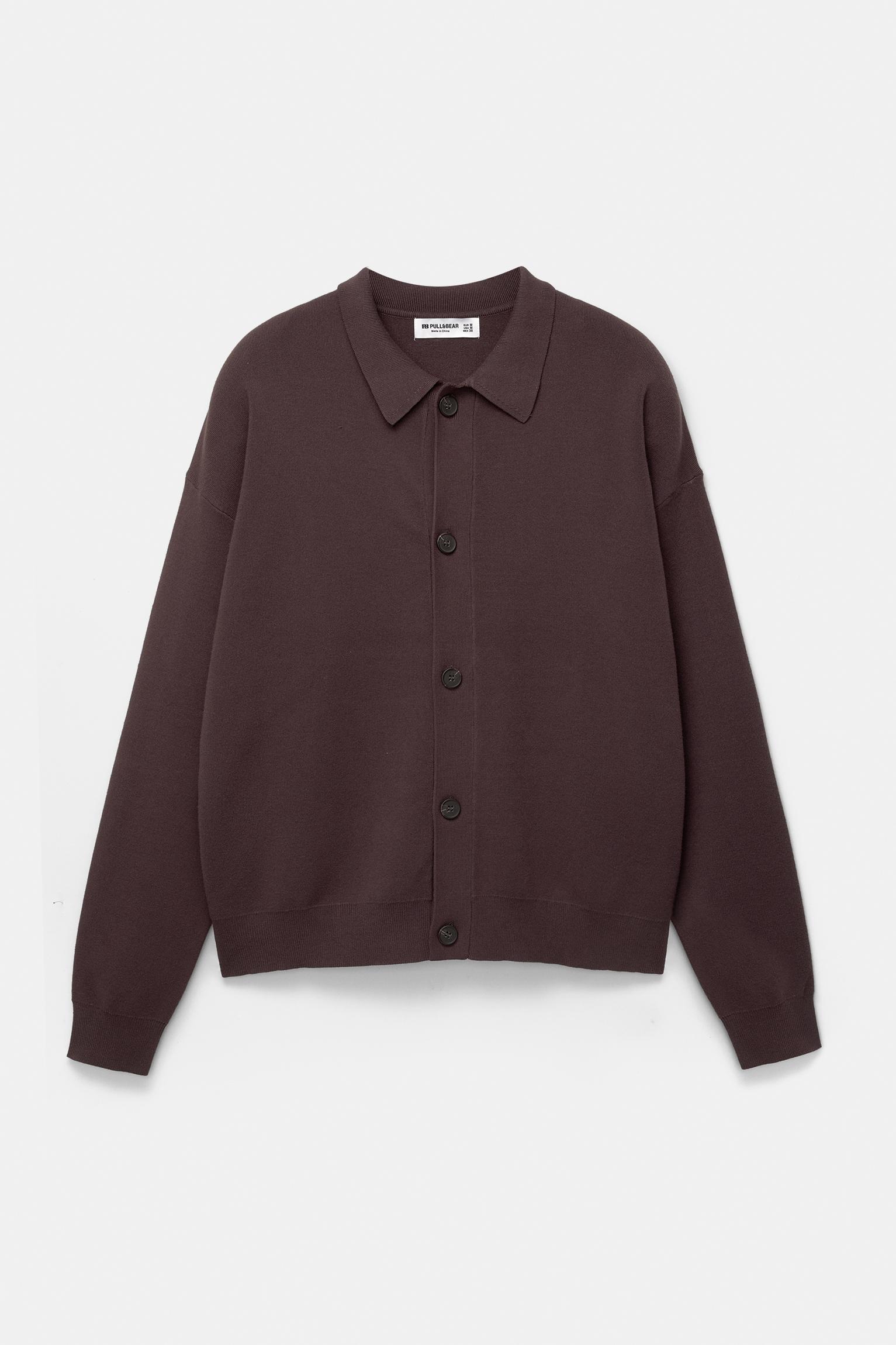 Polo collar cardigan Product Image