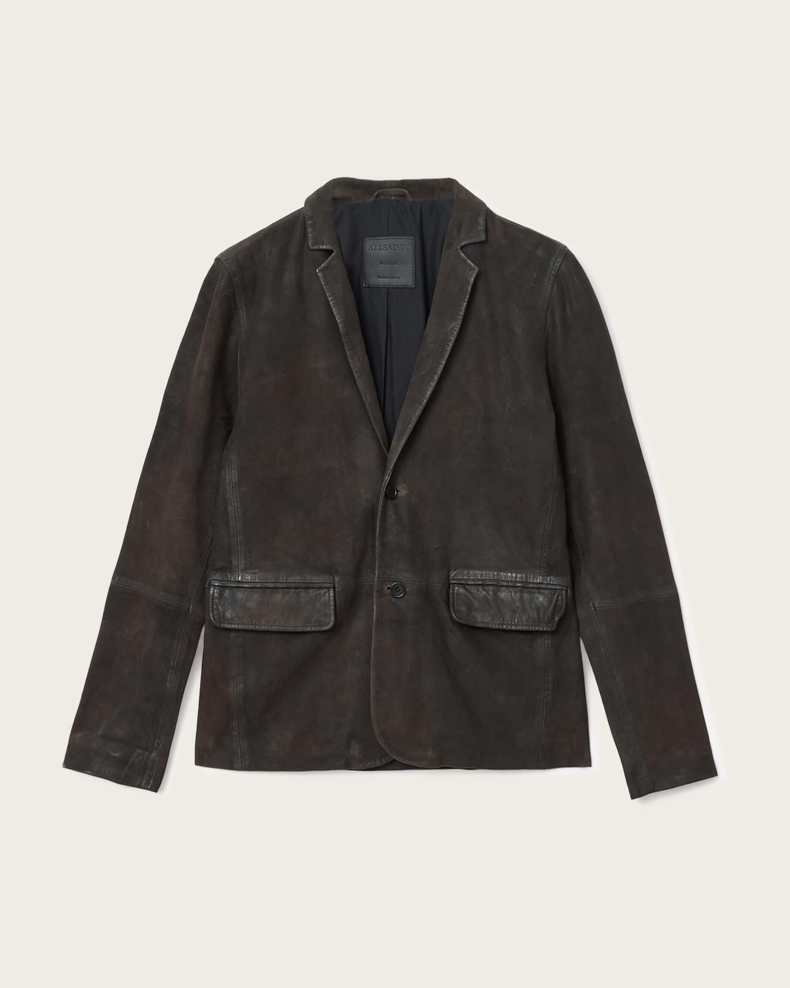 Monet Waxed Suede Blazer MOLE BROWN | ALLSAINTS US Product Image