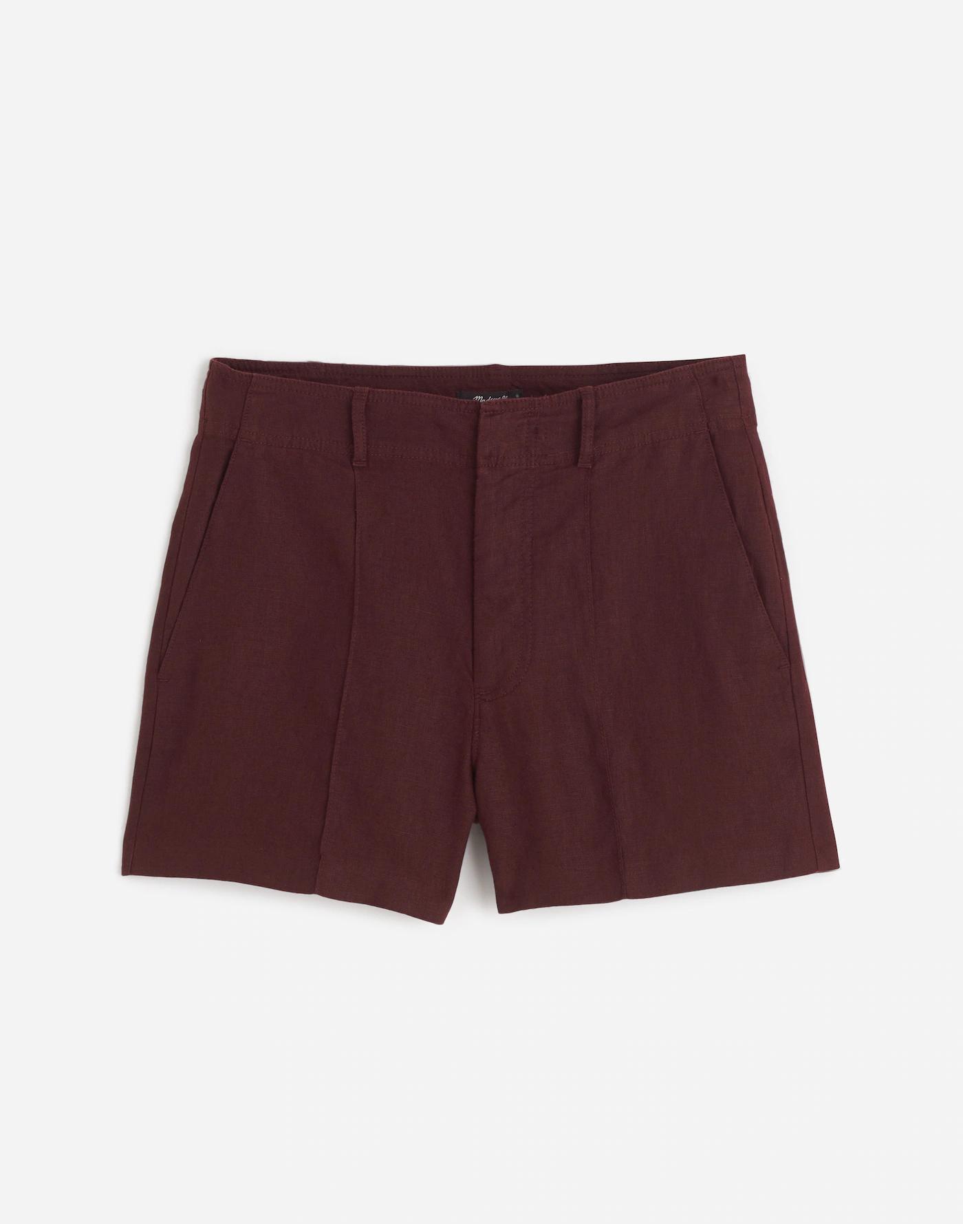 Pintucked Shorts in 100% Linen Product Image