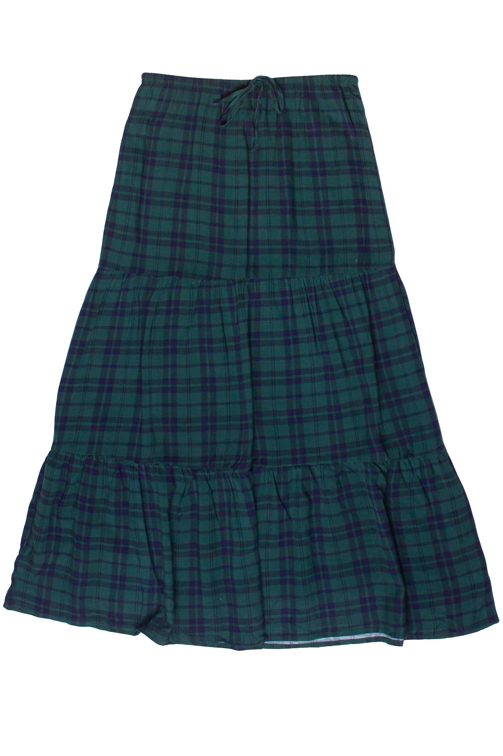 Plaid Tiered Maxi Skirt Product Image