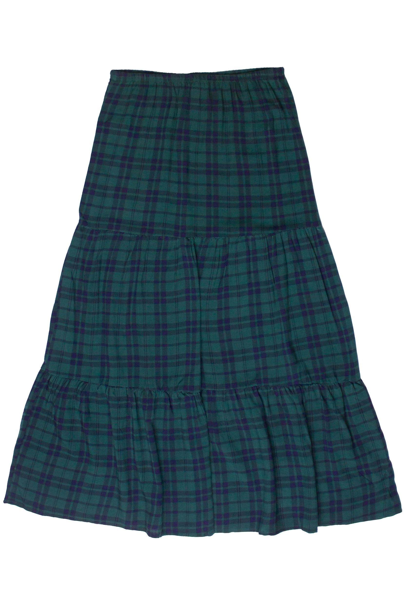 Plaid Tiered Maxi Skirt Product Image