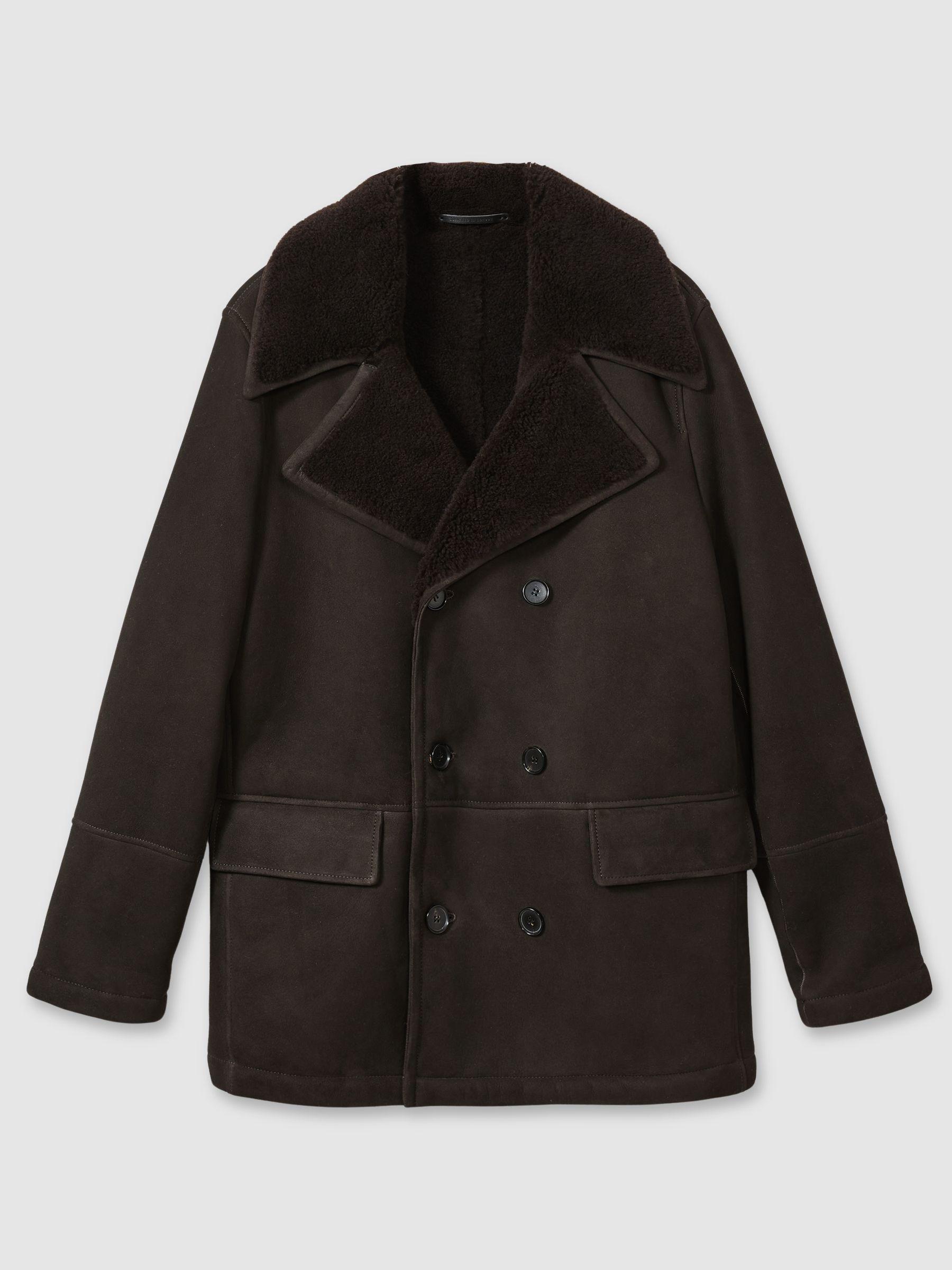 Atelier Suede Shearling Jacket in Brown Product Image