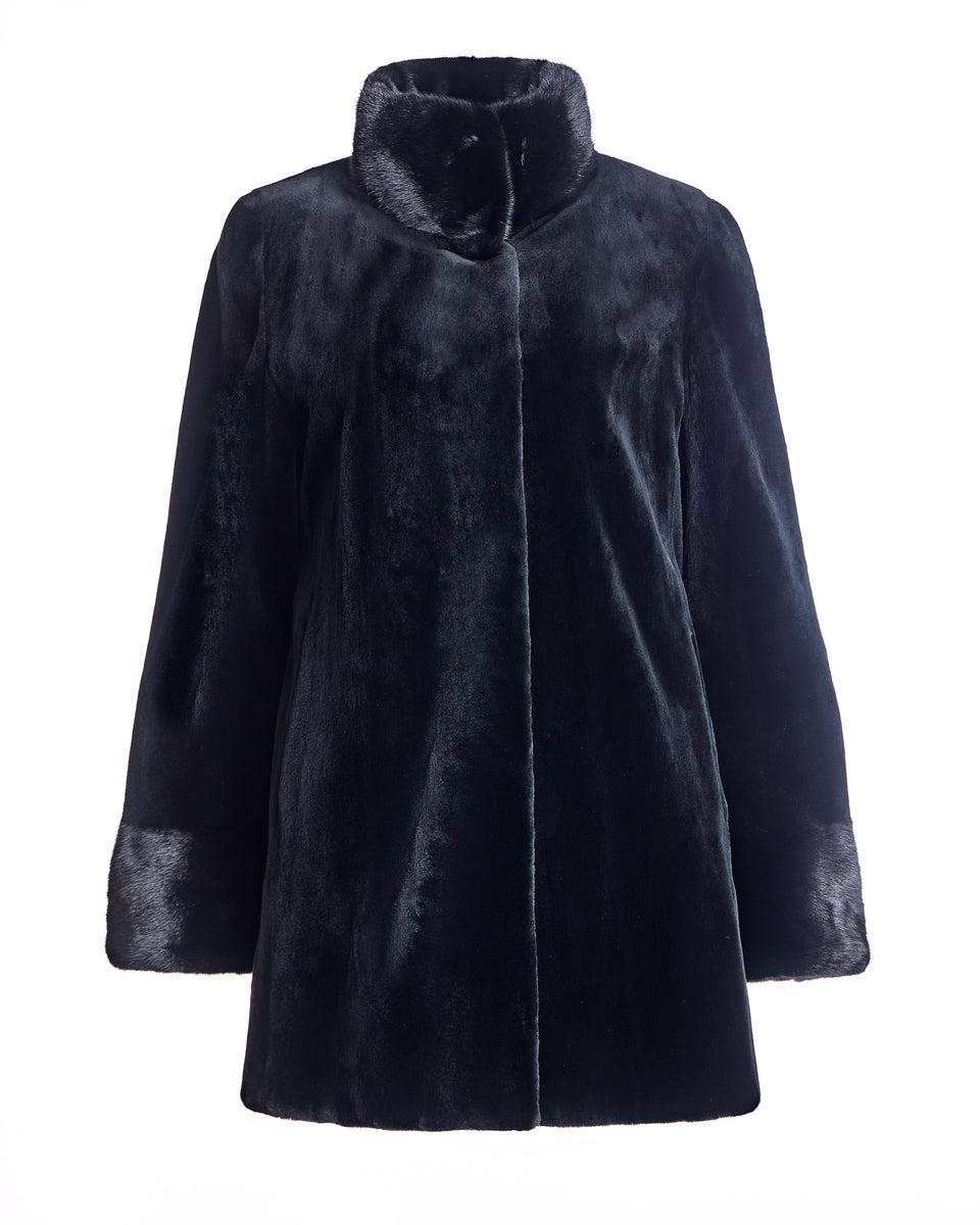 Maximilian Sheared Mink Jacket Reversible to Taffeta Product Image