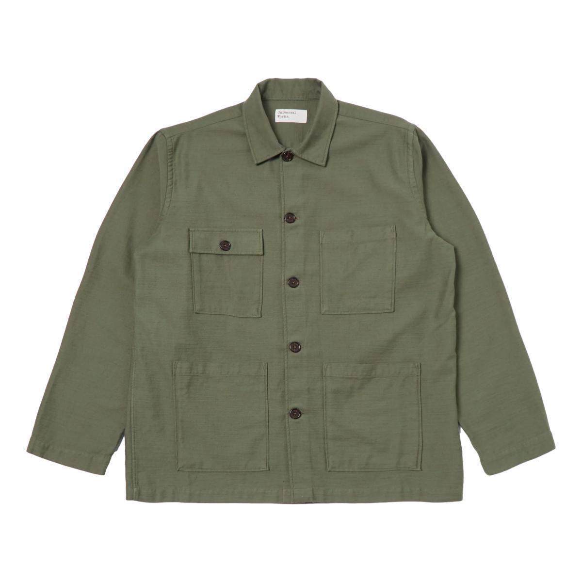 Dockside Jacket Slub Sateen Olive Product Image