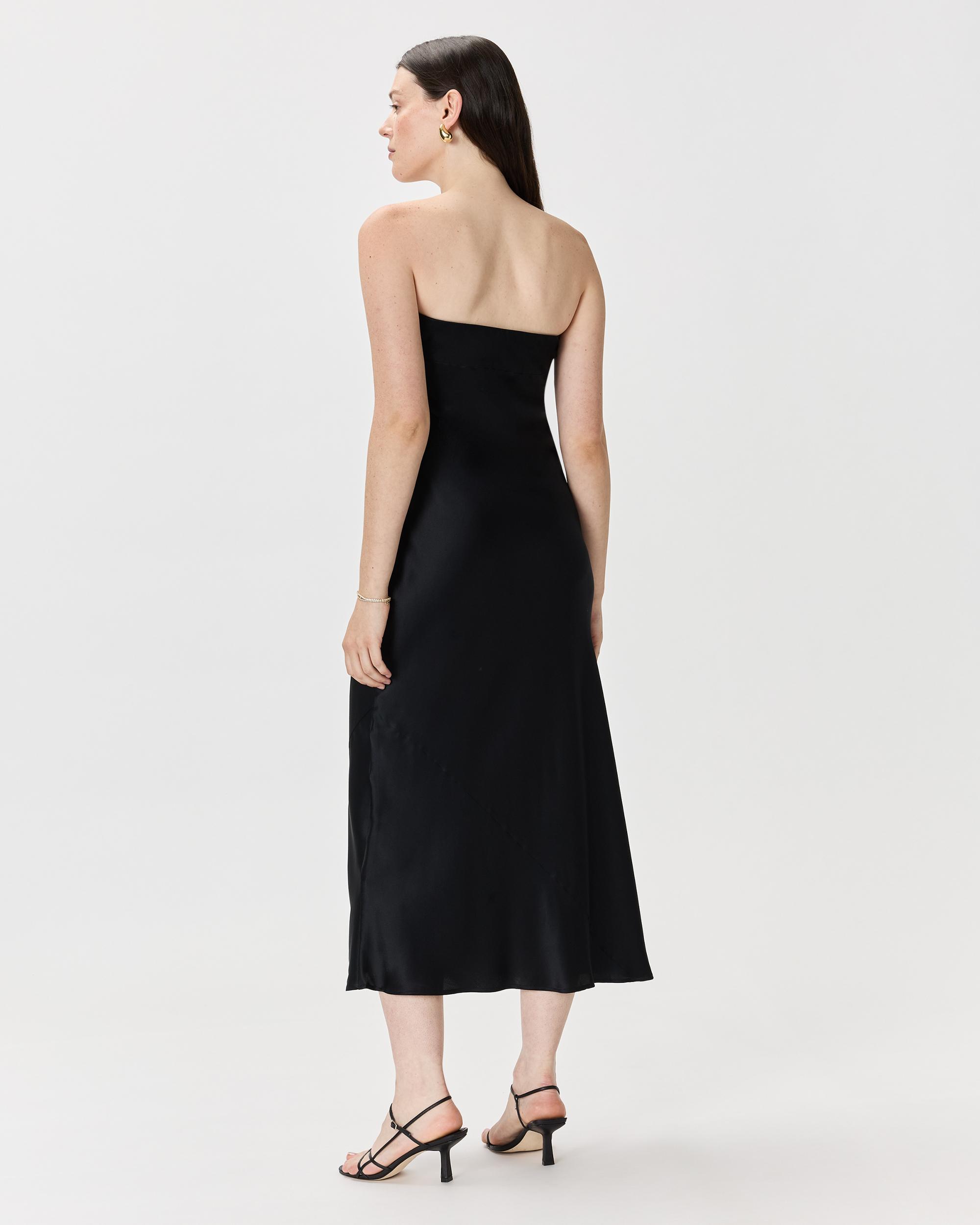 Quince | Women's Strapless Midi Dress Mulberry Silk Product Image