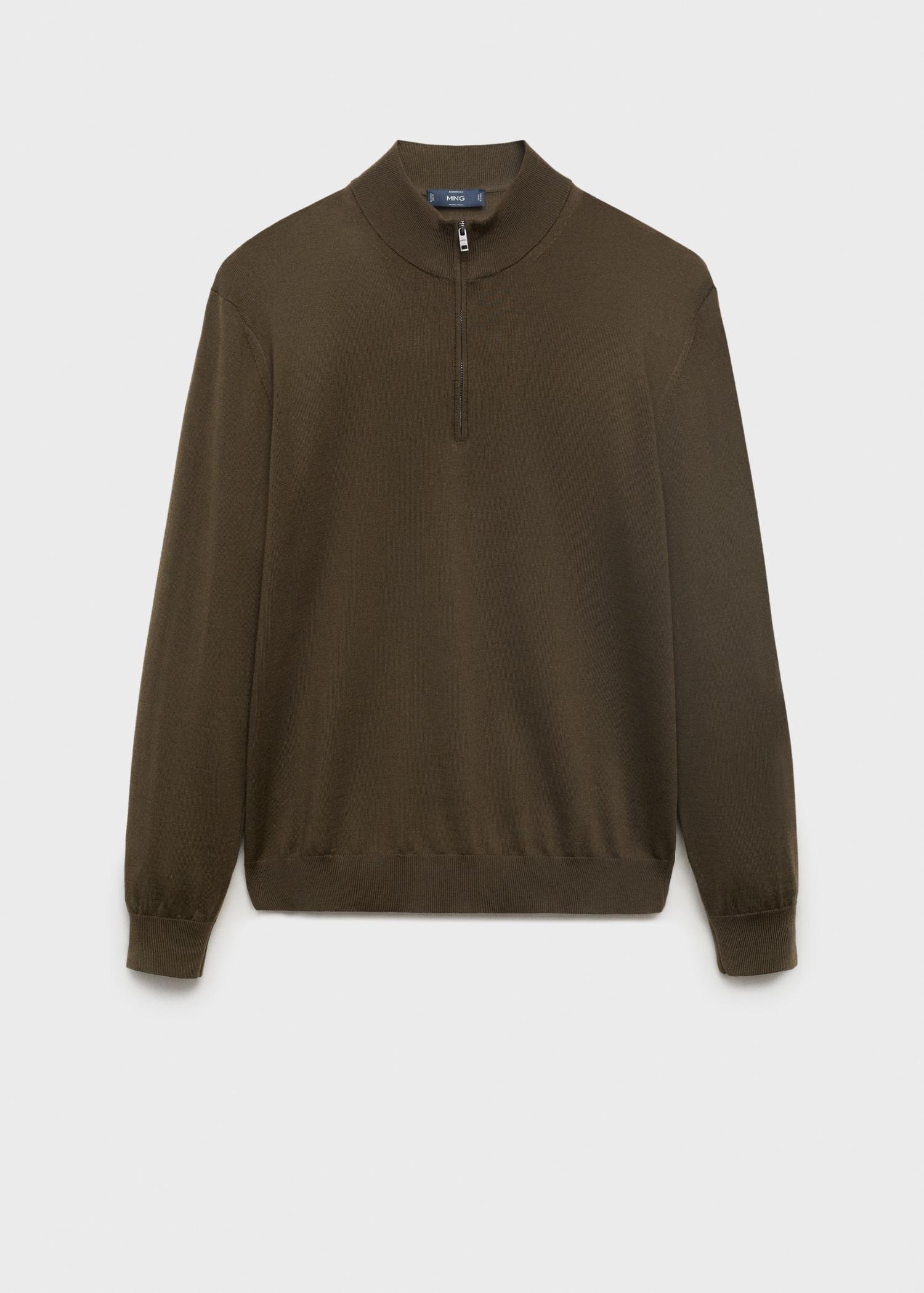 100% wool sweater with perkins neck - Men | MANGO USA Product Image