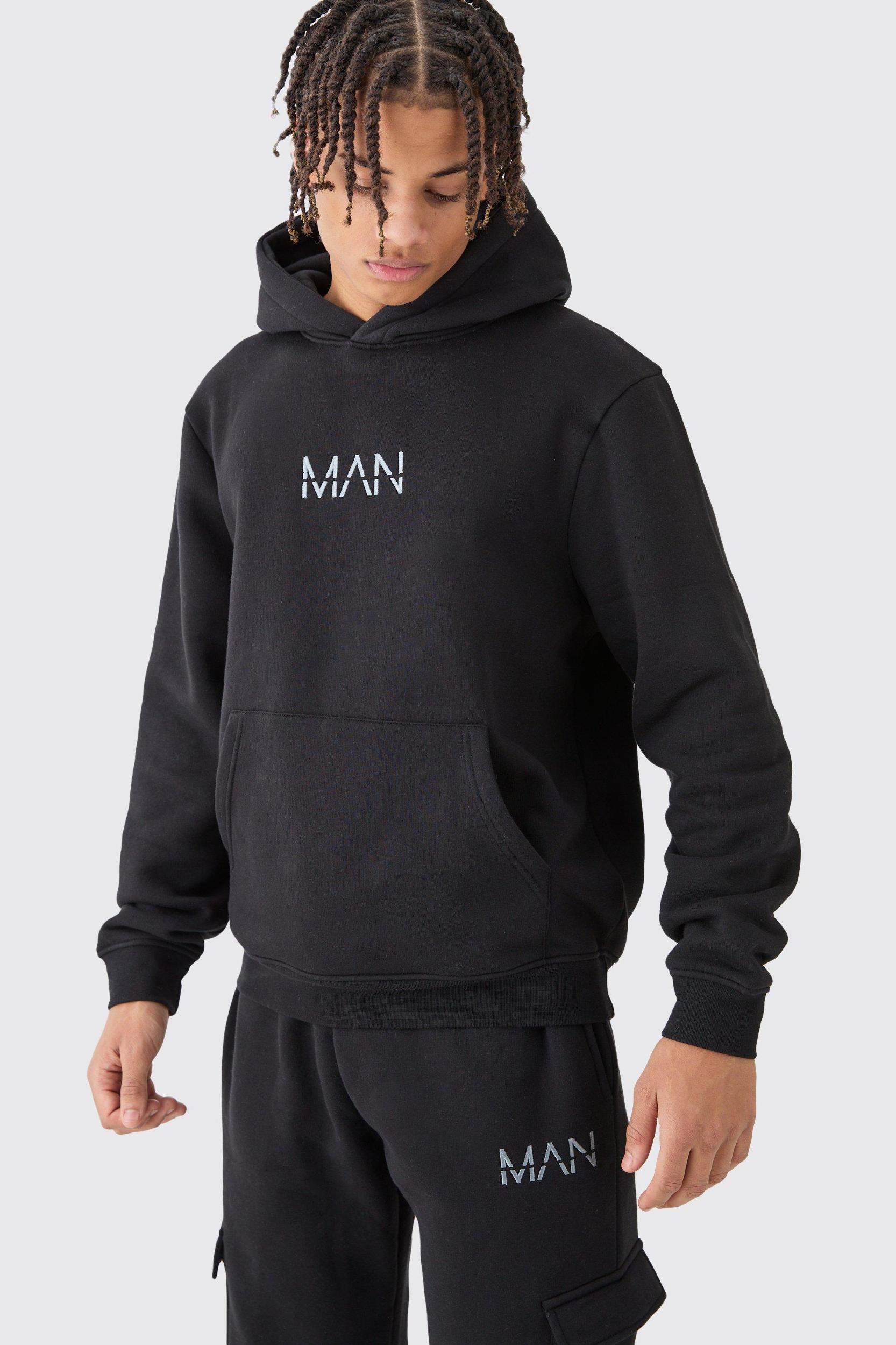 Regular Fit Man Hooded Cargo Tracksuit | boohooMAN USA Product Image