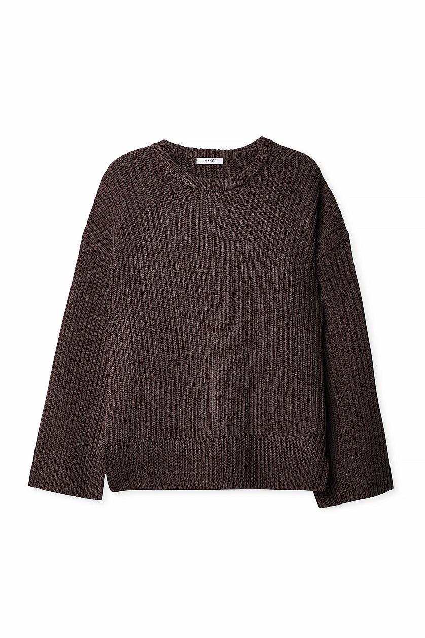 Round Neck Knitted Sweater Product Image