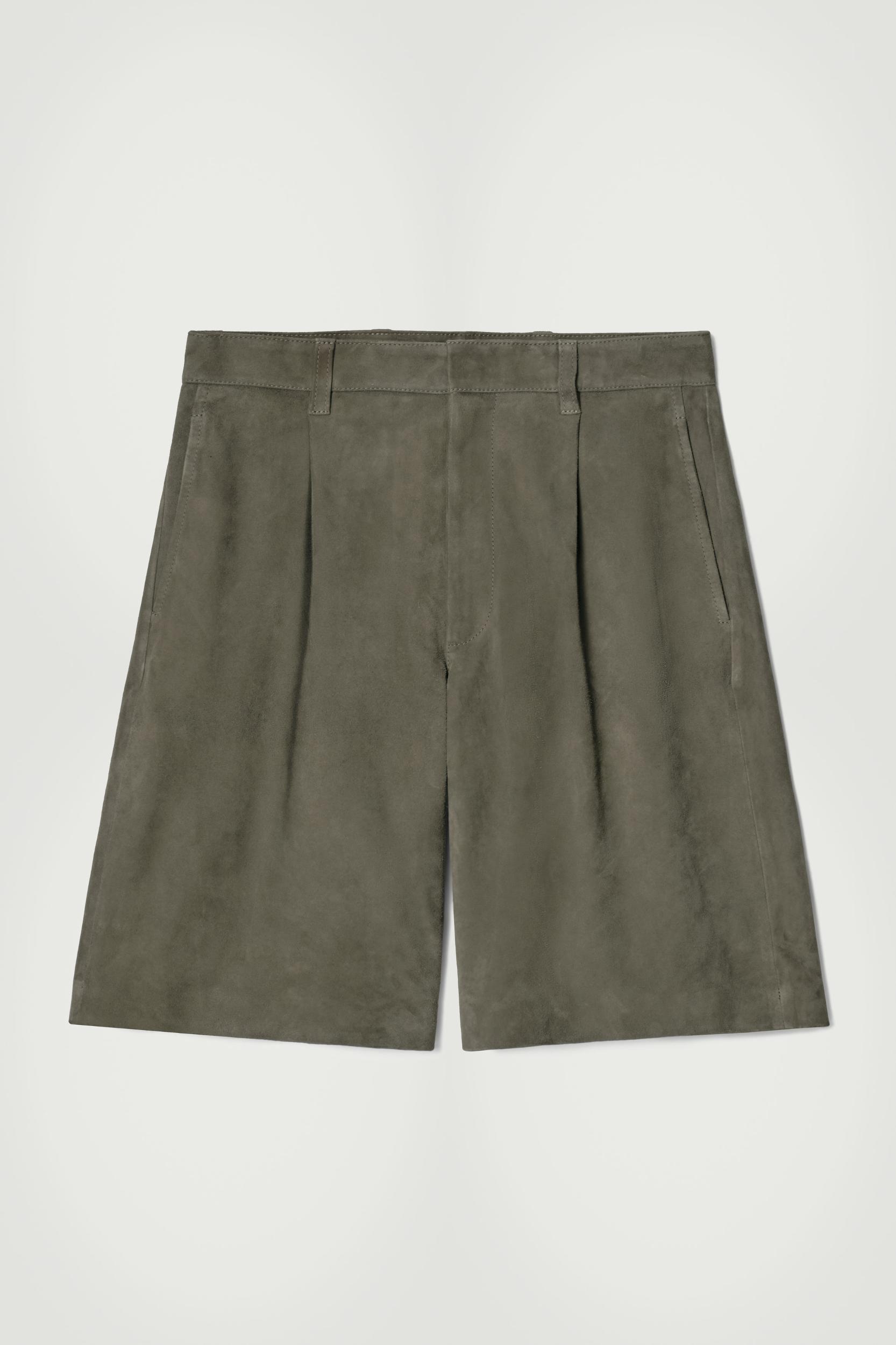 TAILORED SUEDE SHORTS Product Image
