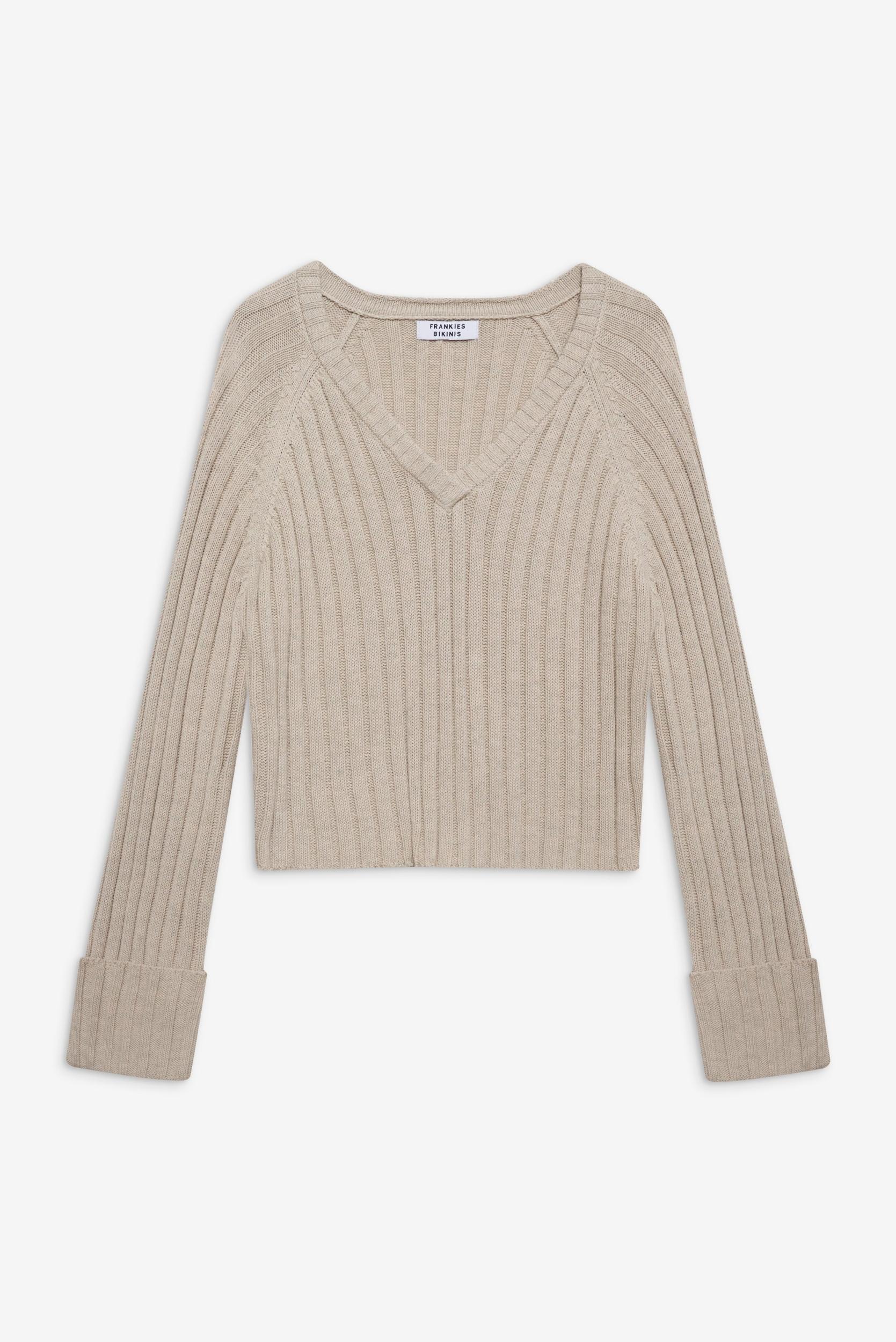 Ashton Cotton Knit Sweater - Cream Product Image
