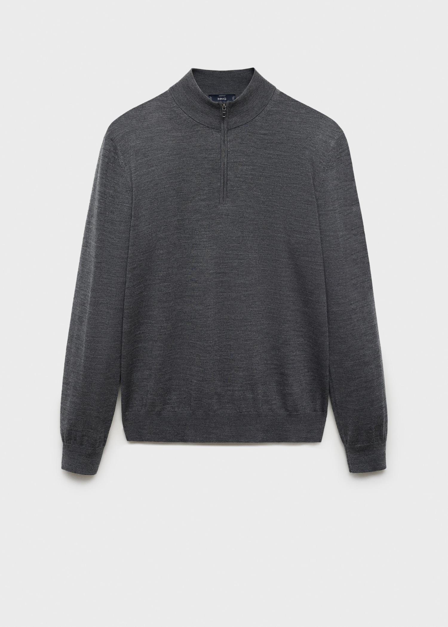 100% wool sweater with perkins neck - Men | MANGO USA Product Image