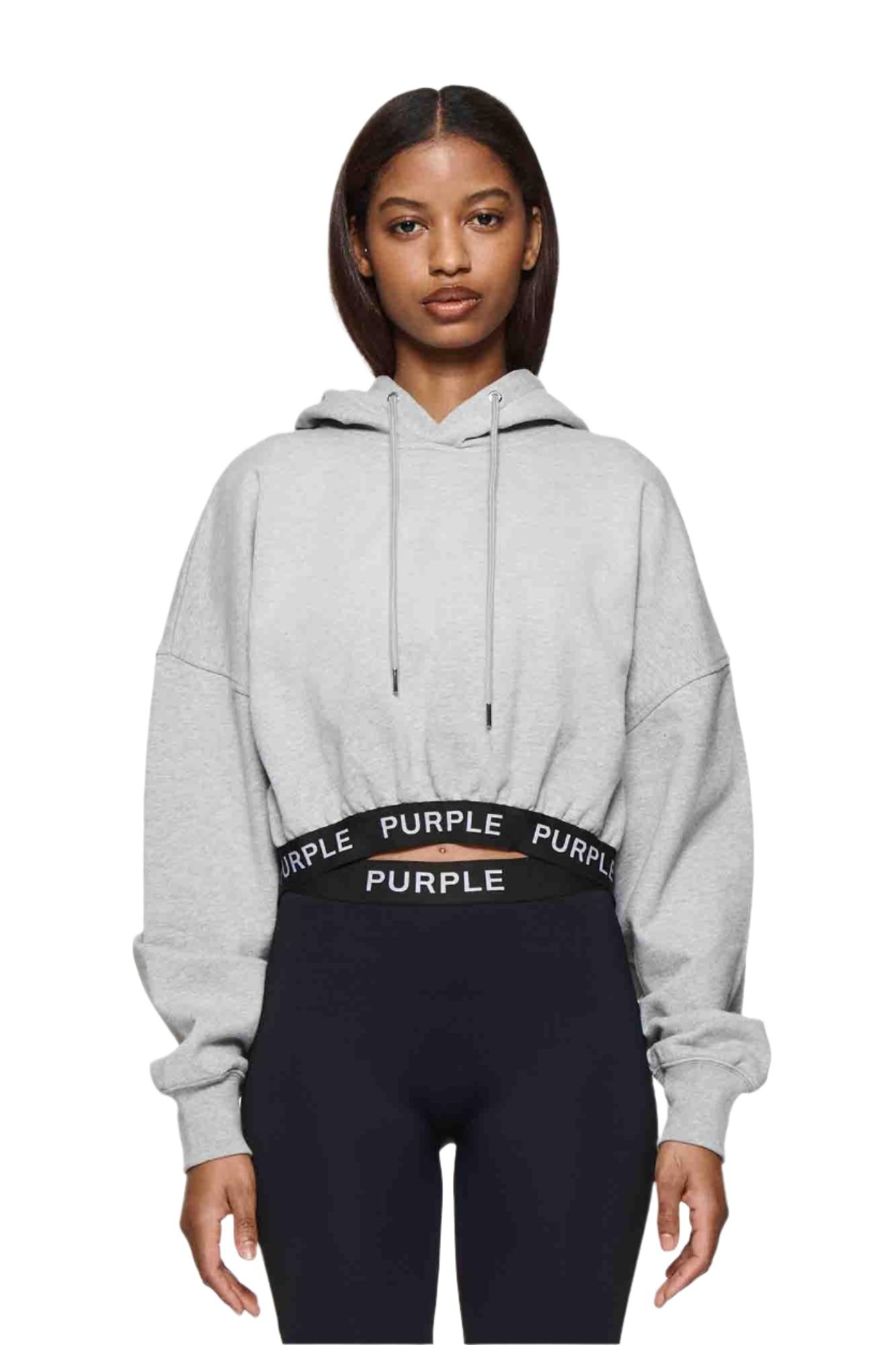 Heather Cropped Hoodie Female Product Image