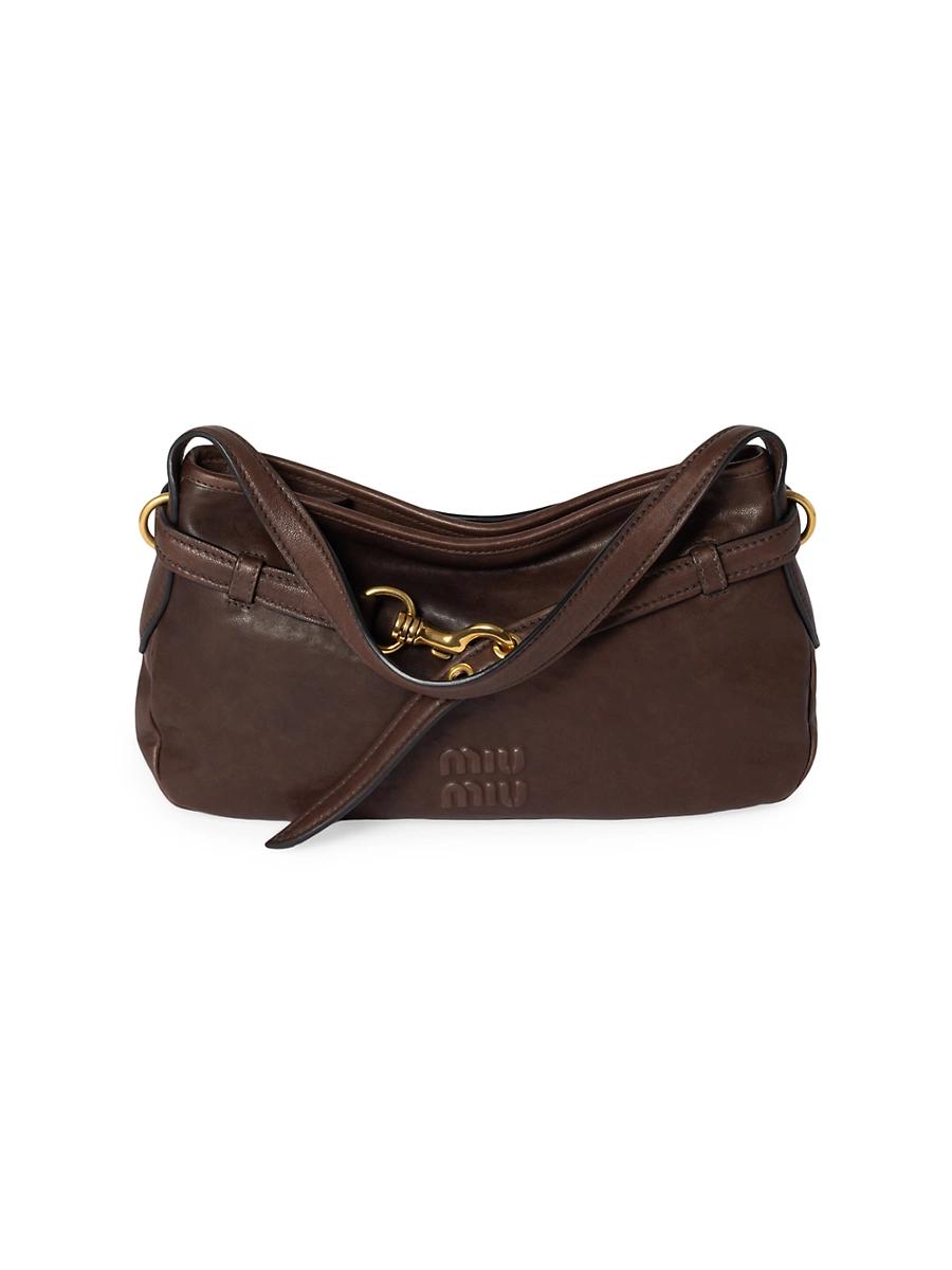 Womens Aventure Nappa Leather Shoulder Bag Product Image