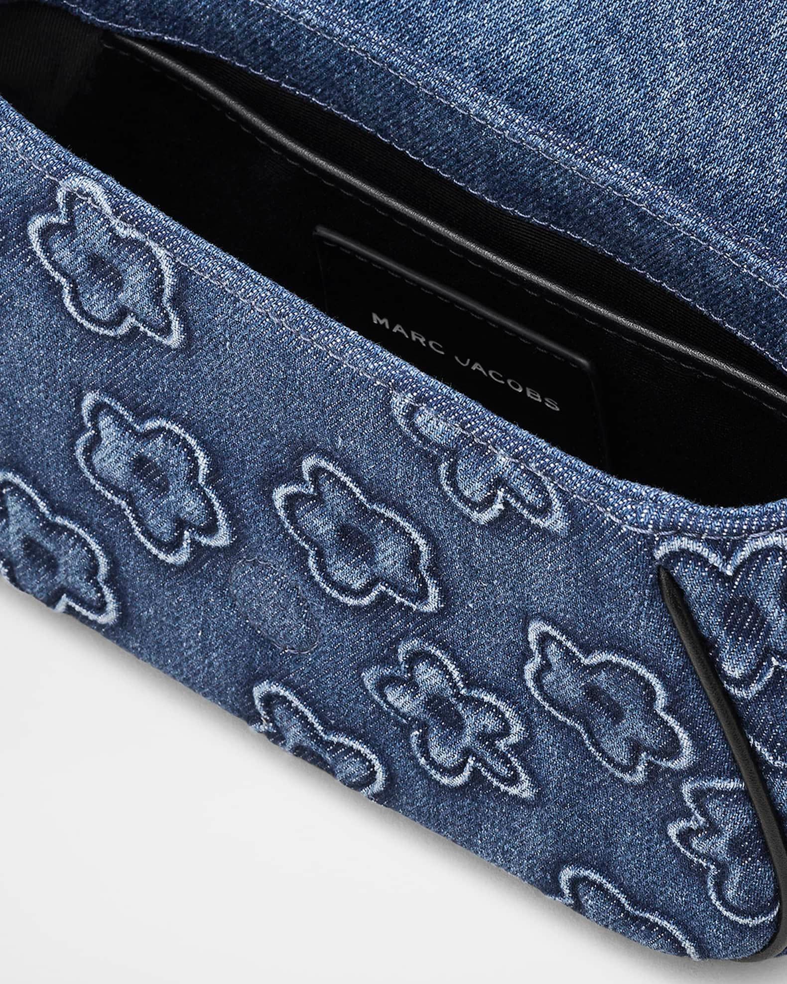 Puffy Daisy Shoulder Bag in Denim Product Image