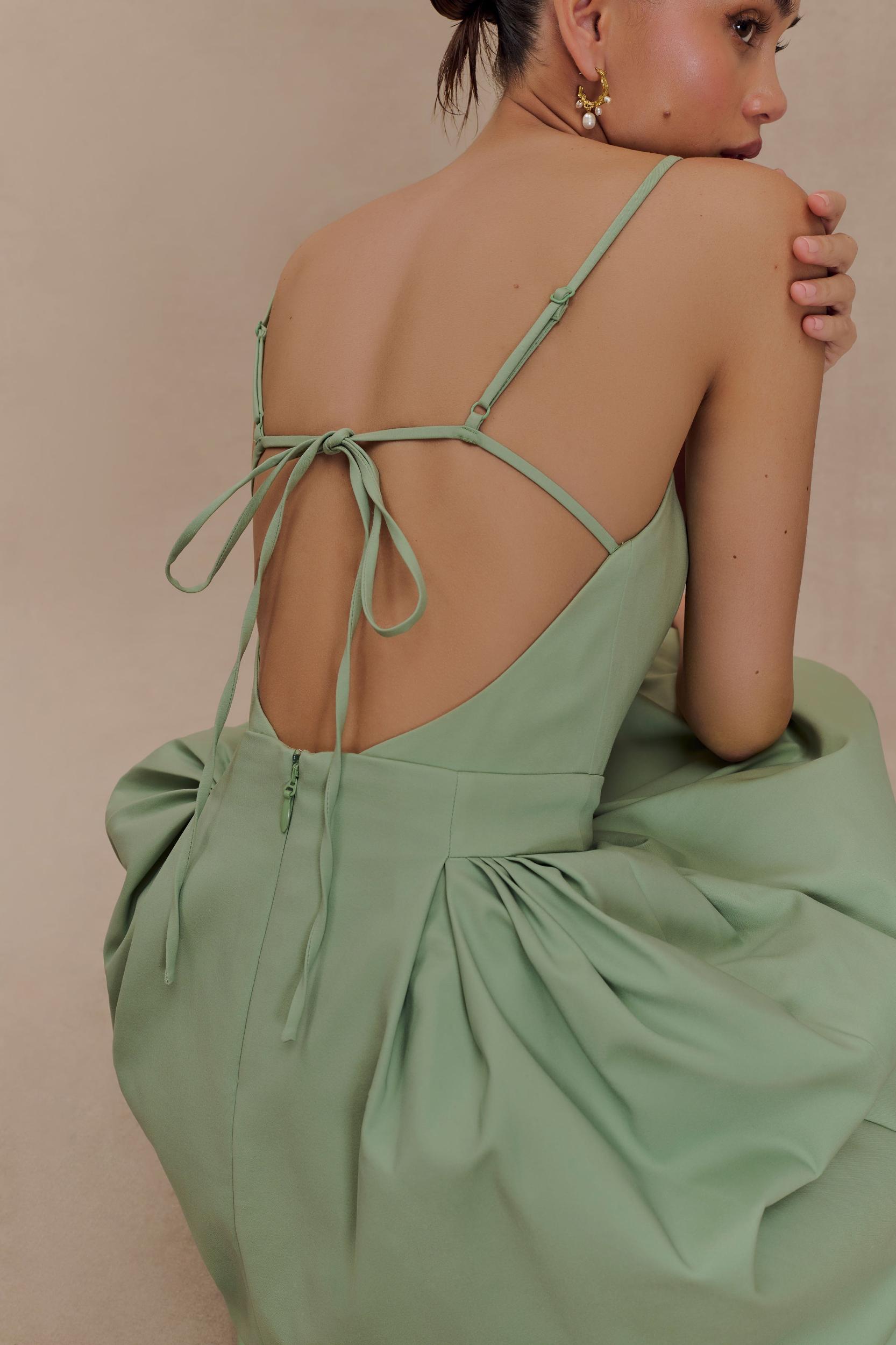 Rebecca Cotton Midi Dress - Basil Product Image