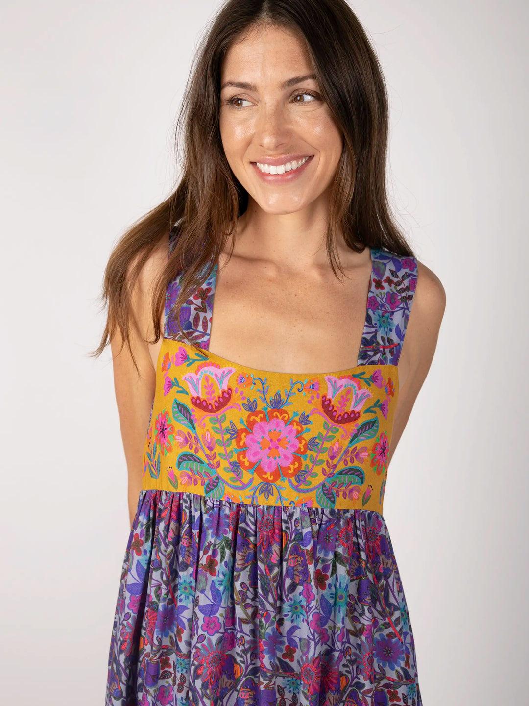 Tricia Maxi Dress - Mustard Gauze Product Image