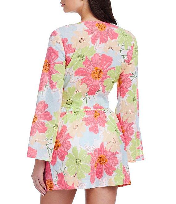 Sanctuary Charming Floral Ruffle Elastic Waist Swim Cover-Up Shorts Product Image