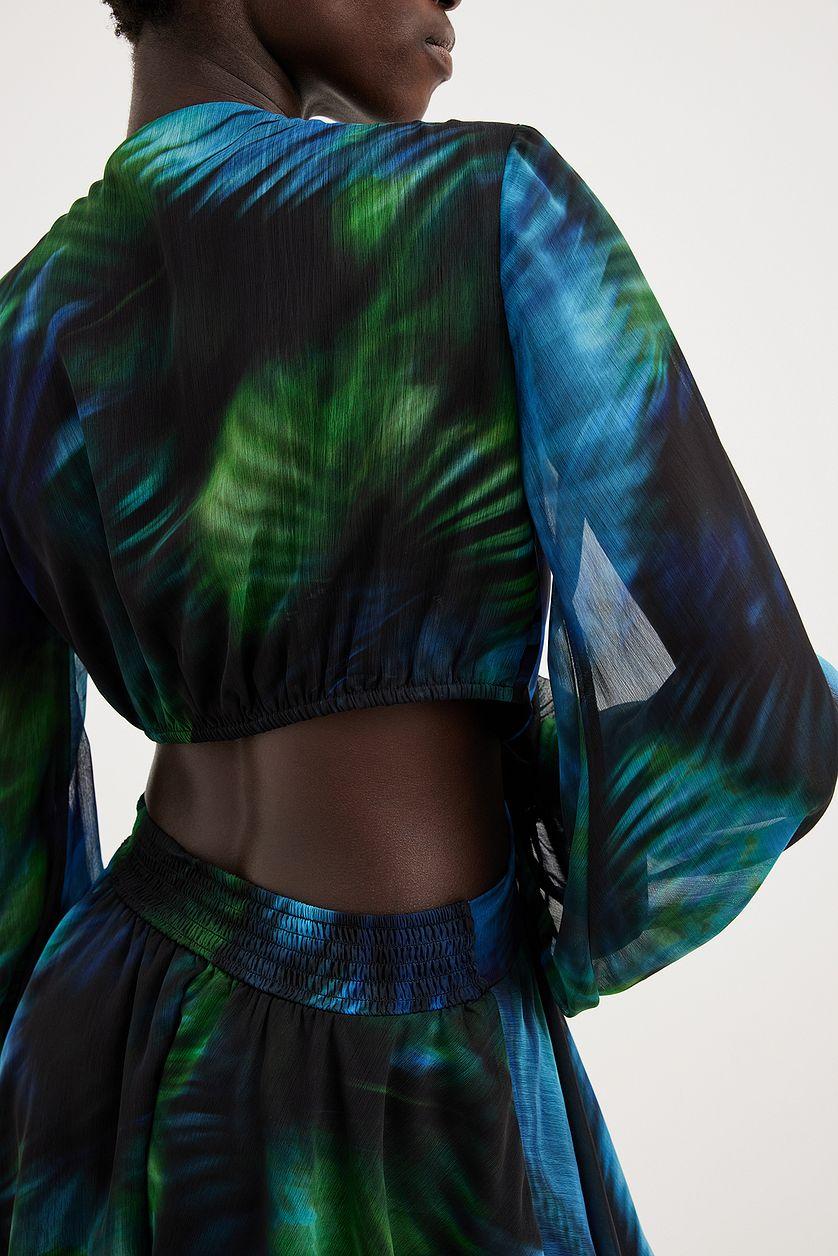 Twist Front Flounce Mini Dress Product Image