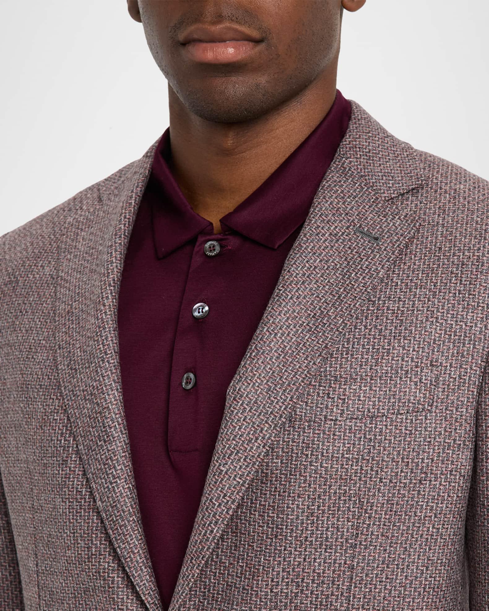 Men's Stepweave Wool Notch Lapel Sport Coat Product Image