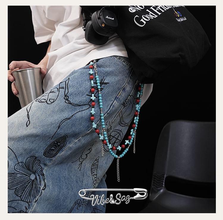 Gemstone Beaded Waist Chain Belt Product Image