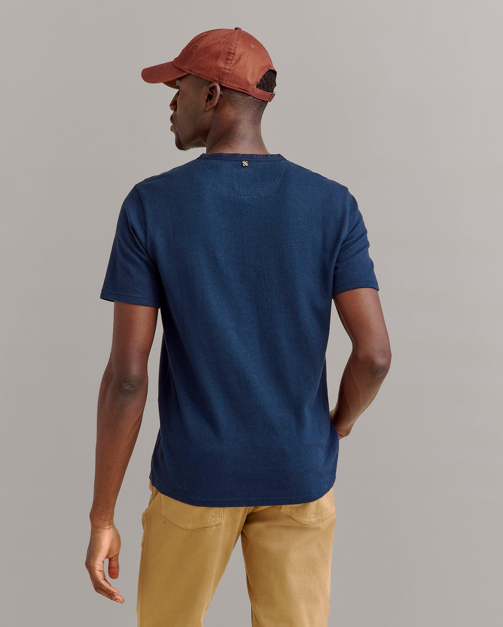 Short Sleeve Hemp Cotton Henley -  Product Image