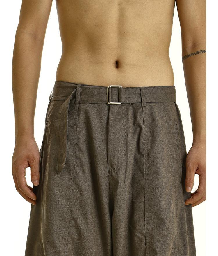 RT No. 11963 BROWN WIDE STRAIGHT PANTS Product Image