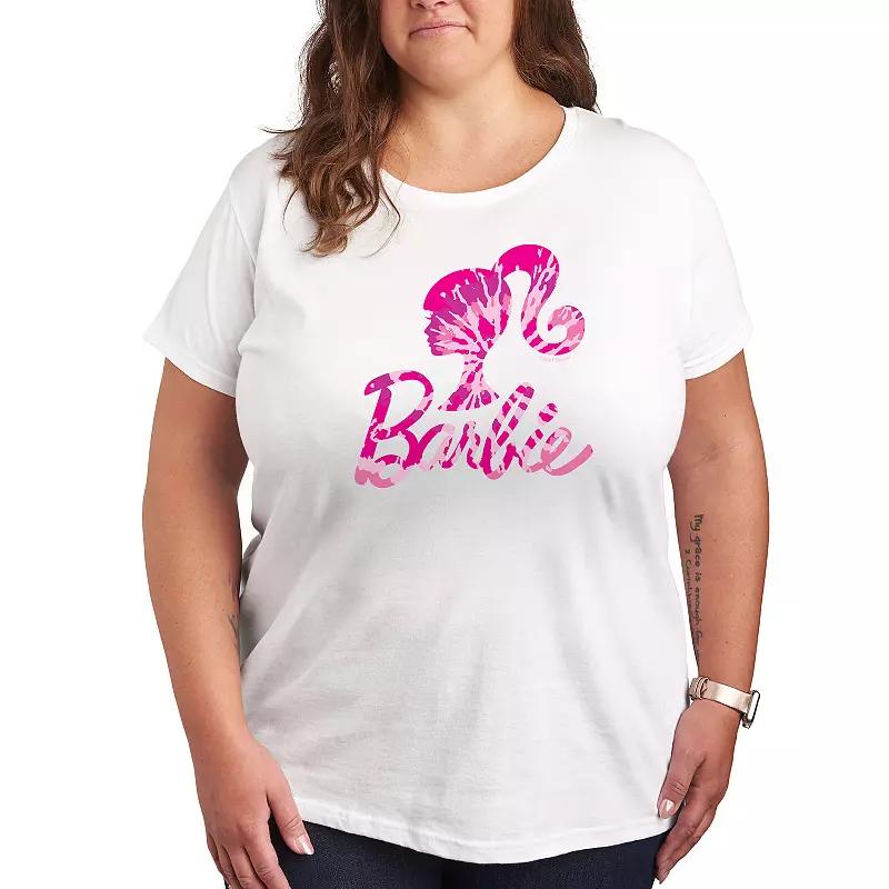 Plus Barbie® Logo Tie Dye Graphic Tee, Women's,  Product Image