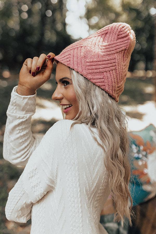 Upper East Side Views Beanie In Blush Product Image